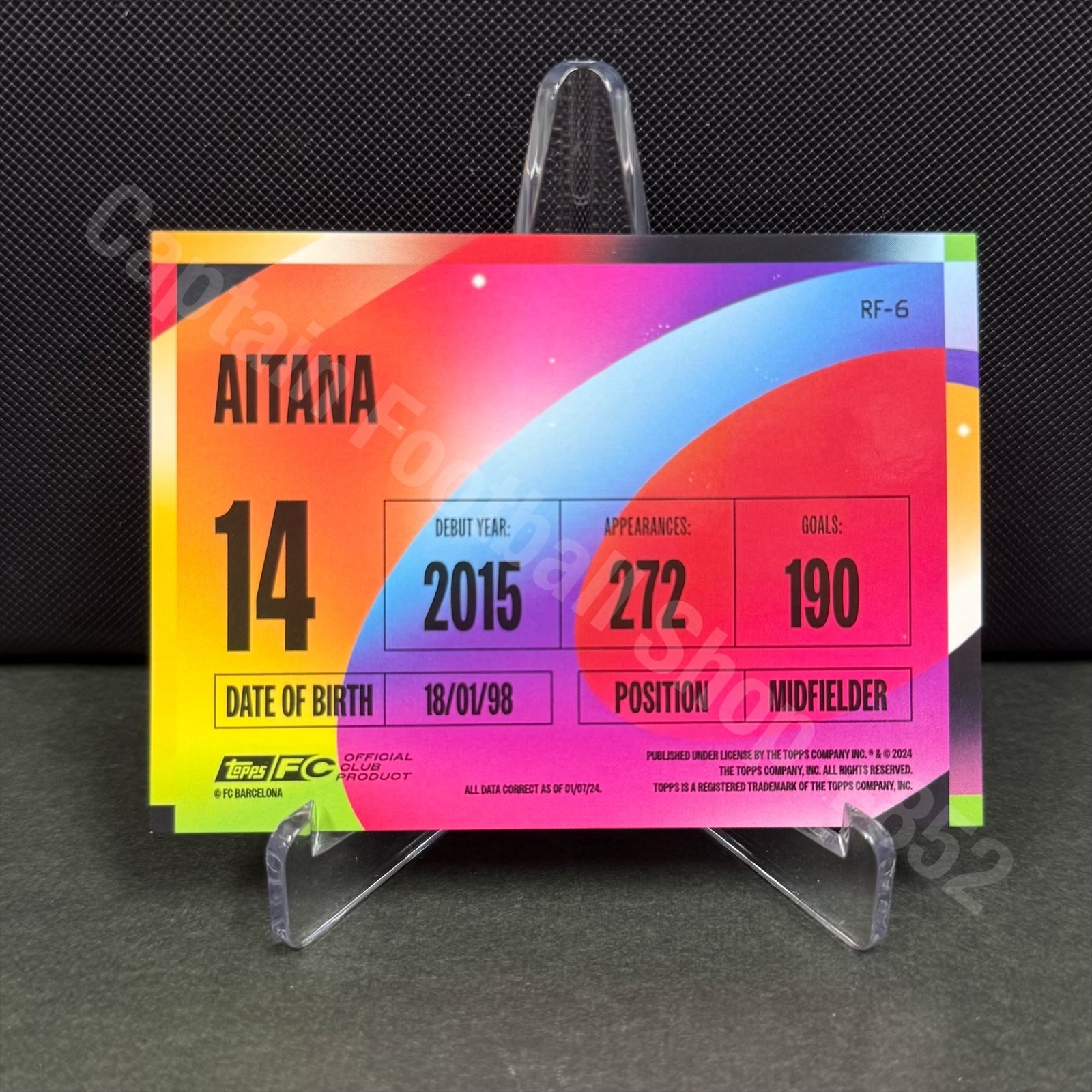 2024-2025 Topps FC Barcelona Teamset AITANA Rainbow Flick Card
