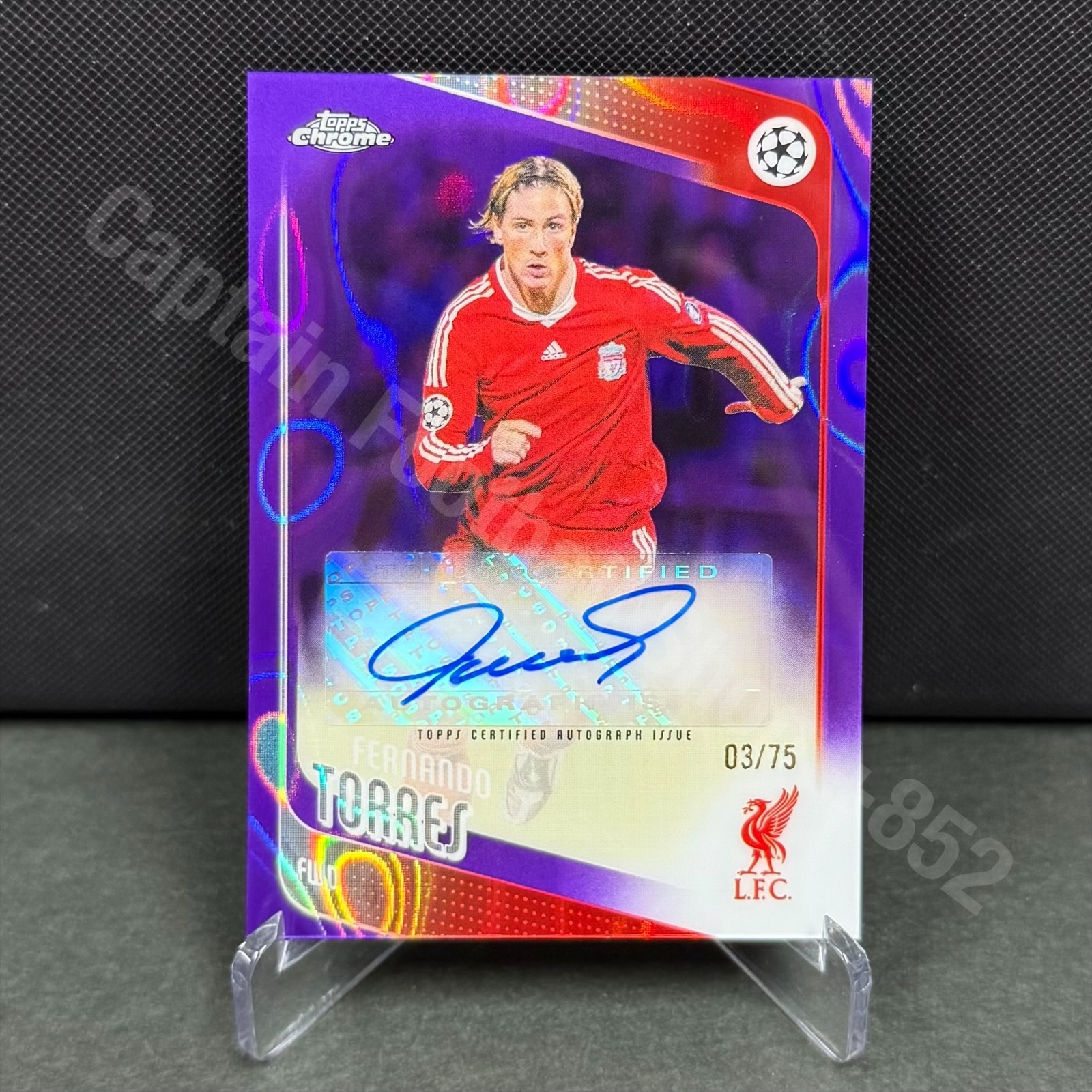 2025-2026 Topps Chrome UCC Liverpool Fernando Torres Auto Card /75