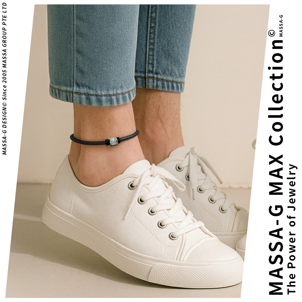 MASSA-G O1.字言字語鍺鈦能量腳環-4MM