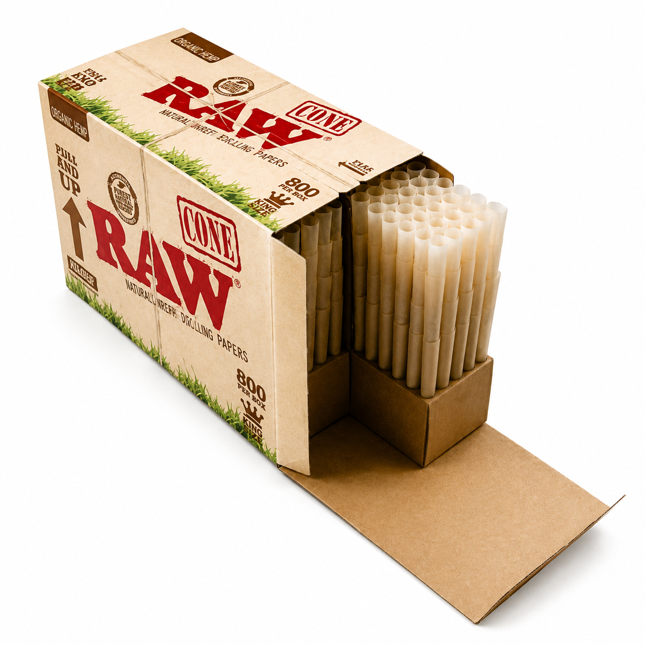🇪🇸RAW - Organic Hemp box of 800 Cones 有機纖維預捲筒 (800入)