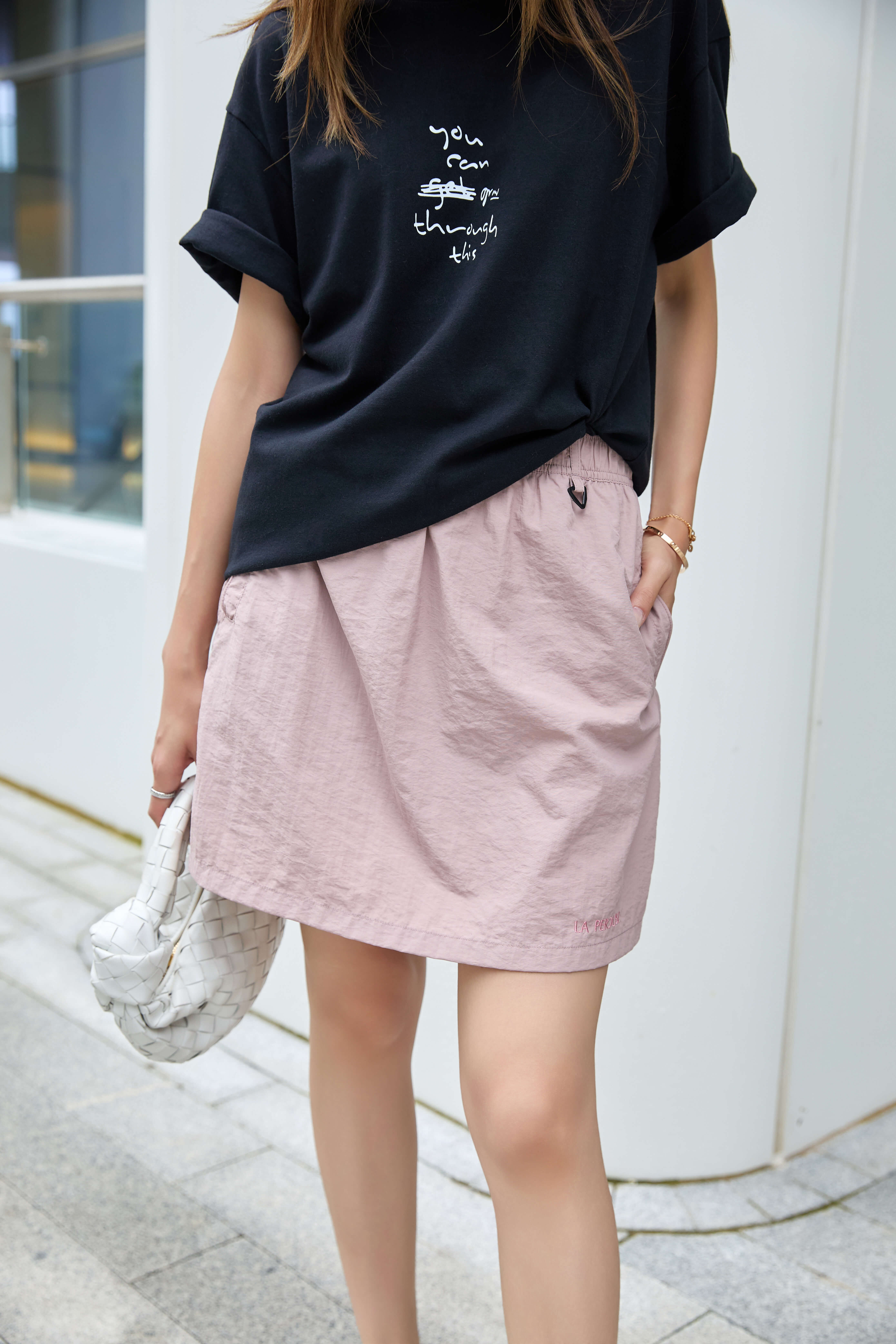 Embroidered Shell Skirt_SPSK267L05