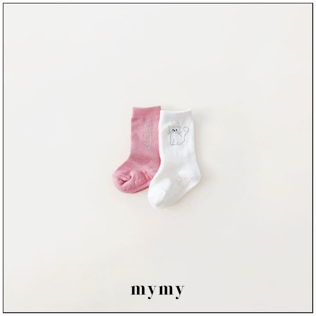 正韓秋Mysocks  愛心貓咪襪(兩入一組)