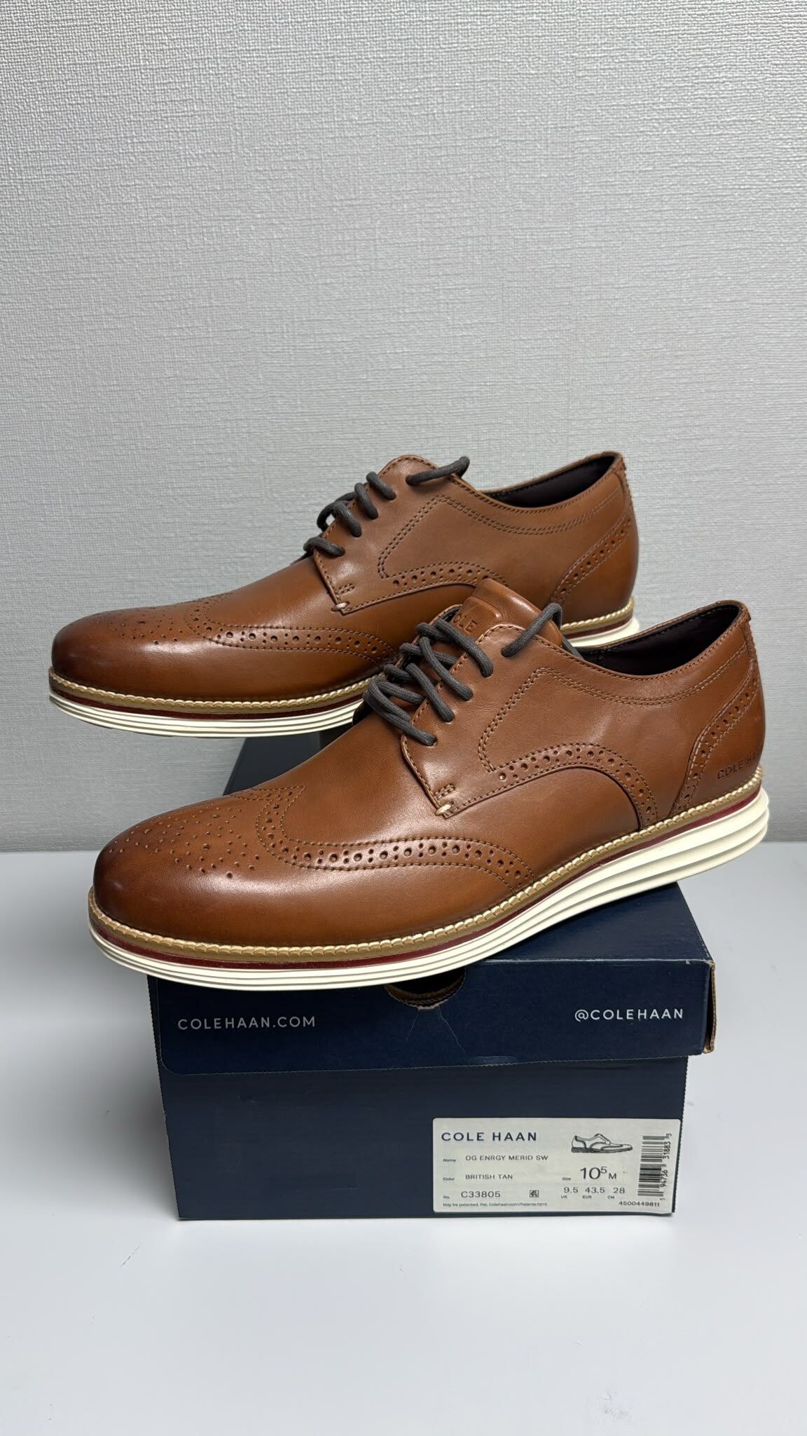 LYS02415 Cole Haan 啡色綁帶皮鞋