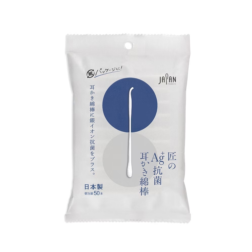 職人銀離子Ag+抗菌2way耳勺式掏耳棉棒50入