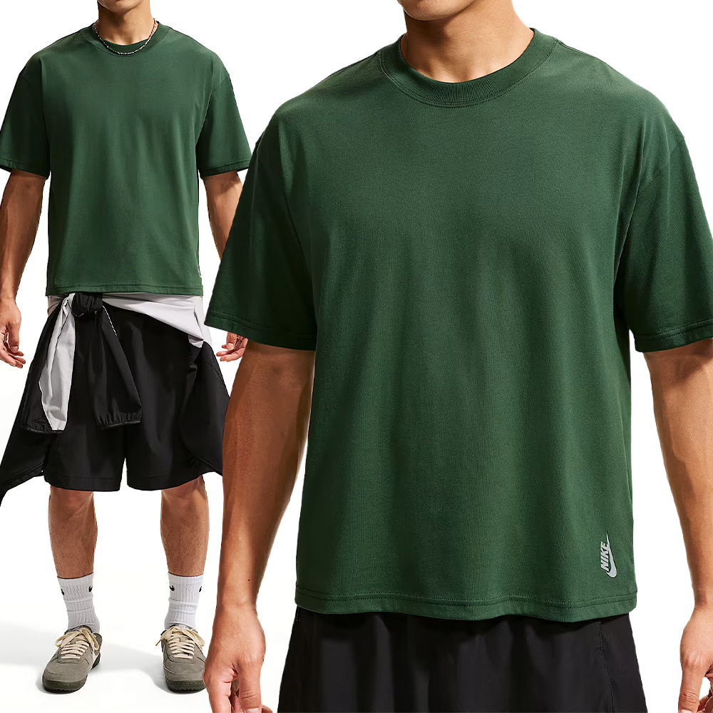 Nike As U Nsw Tee Lse Shrt Boxy Ess 短袖 男款 綠色 寬鬆 II3703-323
