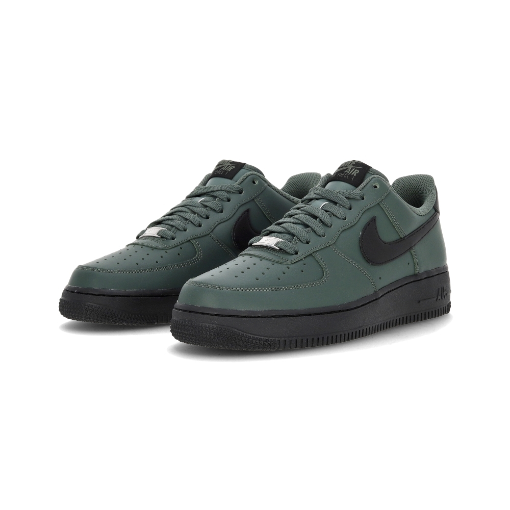 Nike Air Force 1'07 男鞋 深綠黑色 皮革 AF1 低筒 運動 休閒鞋 FJ4146-303