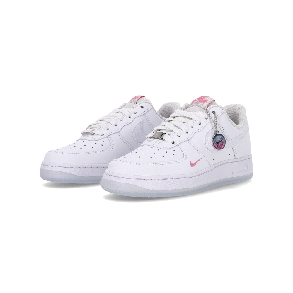 Nike W Air Force 1'07 女鞋 白色 粉色小勾 皮革 AF1 運動 休閒鞋 IV4453-100