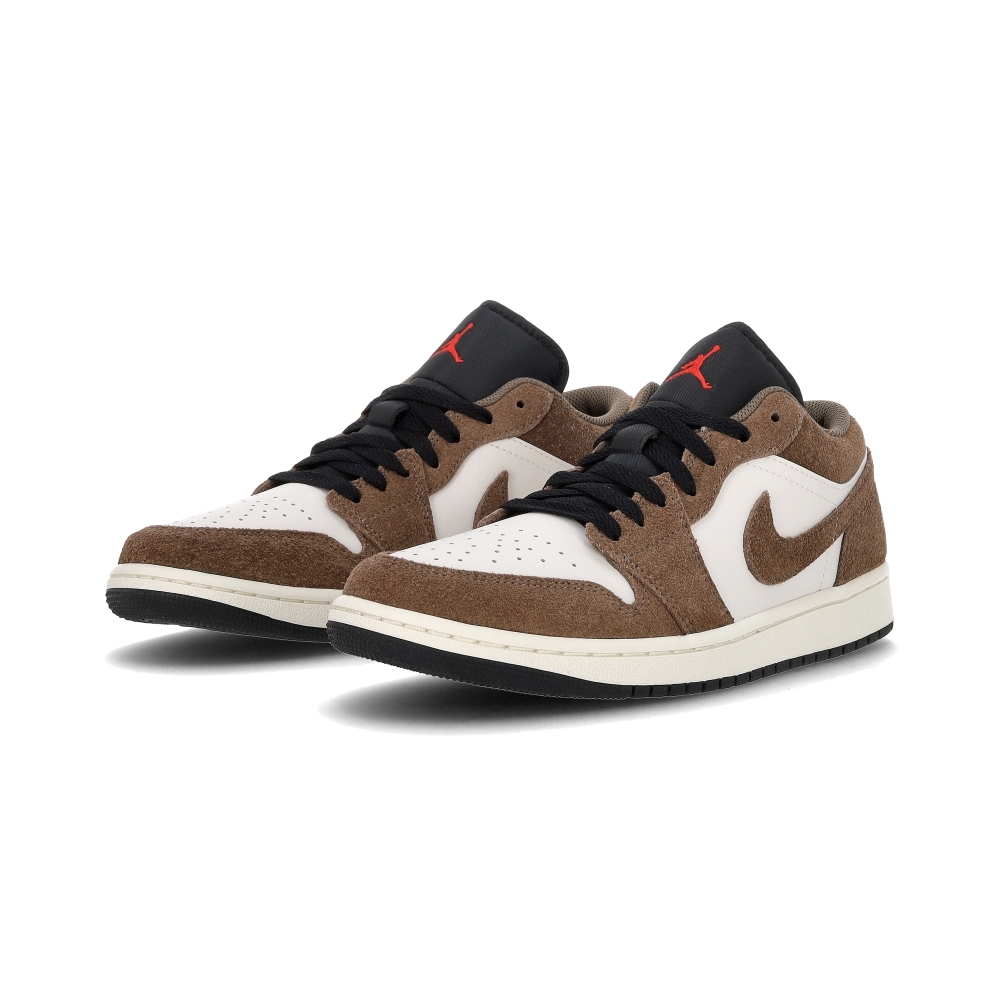 Nike Air Jordan 1 Low 男鞋 白棕色 運動 舒適 休閒 麂皮 復古 休閒鞋 553558-200