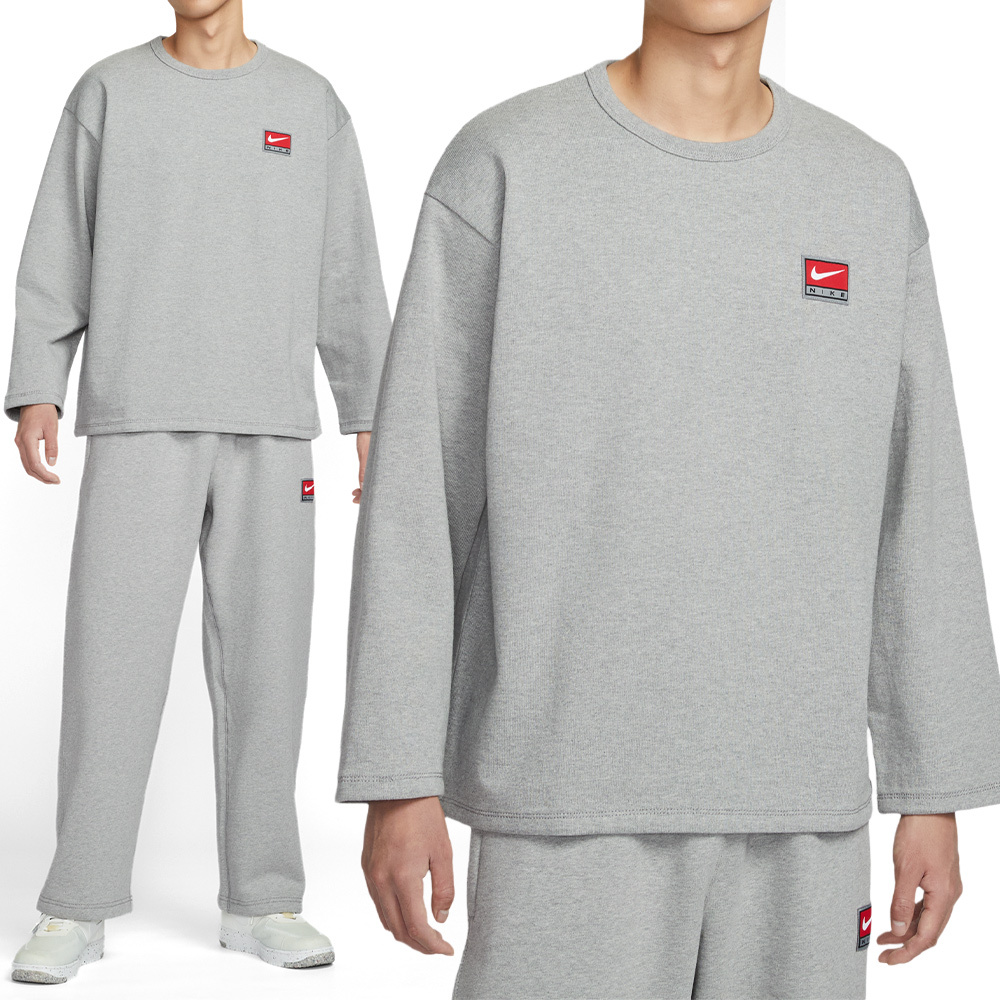 Nike As M Nl Midweight Crew Top 男款 灰色 寬鬆 大學T 長袖 IF1340-063