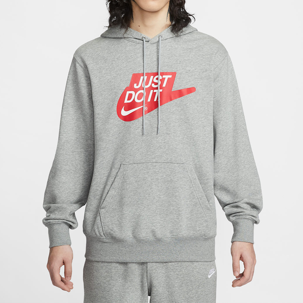 Nike As M Nk Club Ft Hdy Jdi 男款 灰色 Logo 連帽 帽T 長袖 IF0692-063