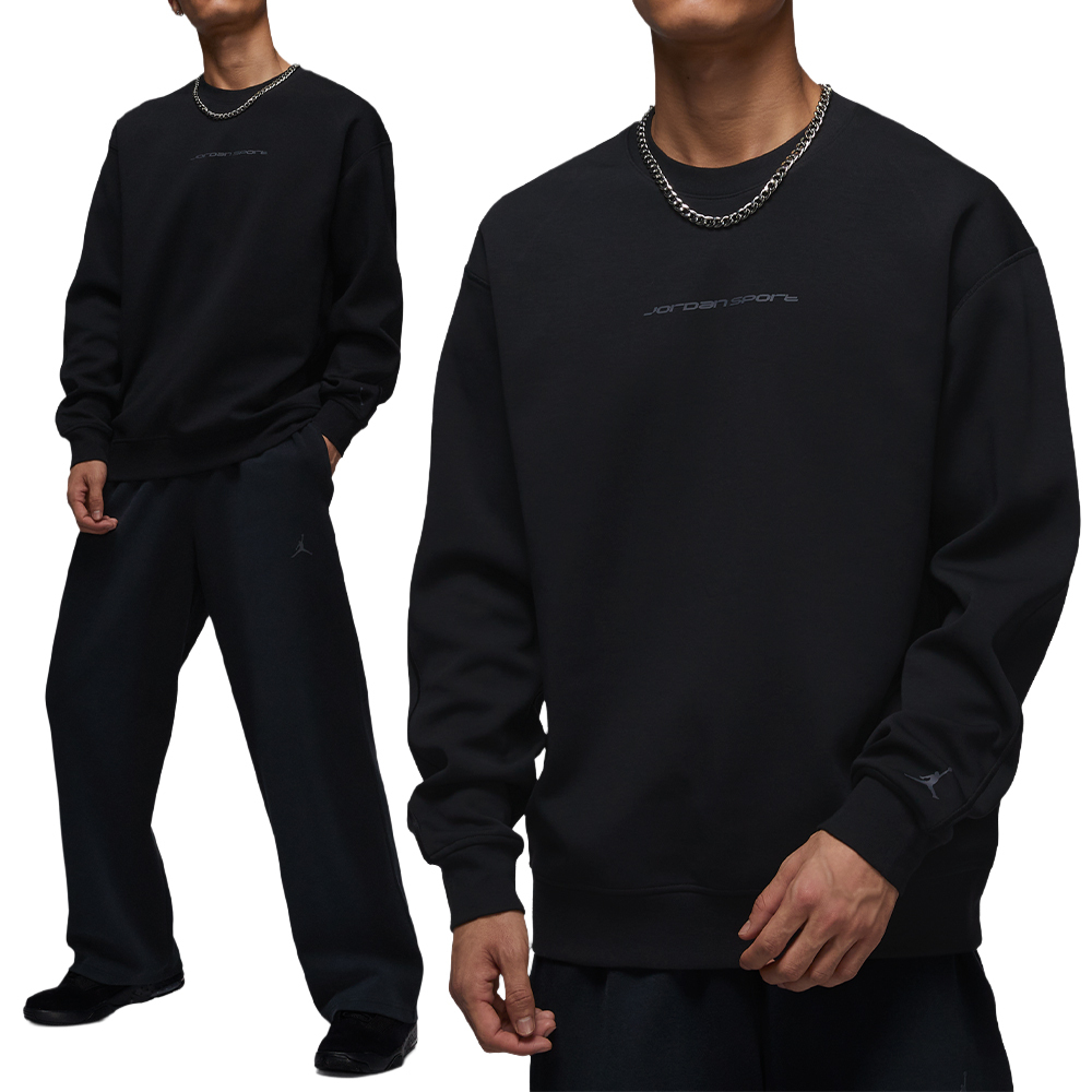 Nike J Df Sprt Hoop Flc Crew 男款 黑色 圓領 喬丹 大學T 長袖 IO8978-010