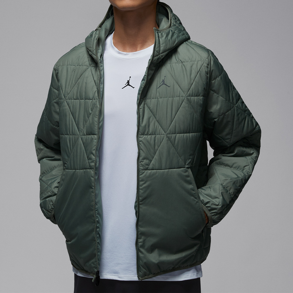 Nike Sprt Stmt Mdwt Jkt 男款 綠色 防潑水 保暖 連帽 外套 FZ3163-351