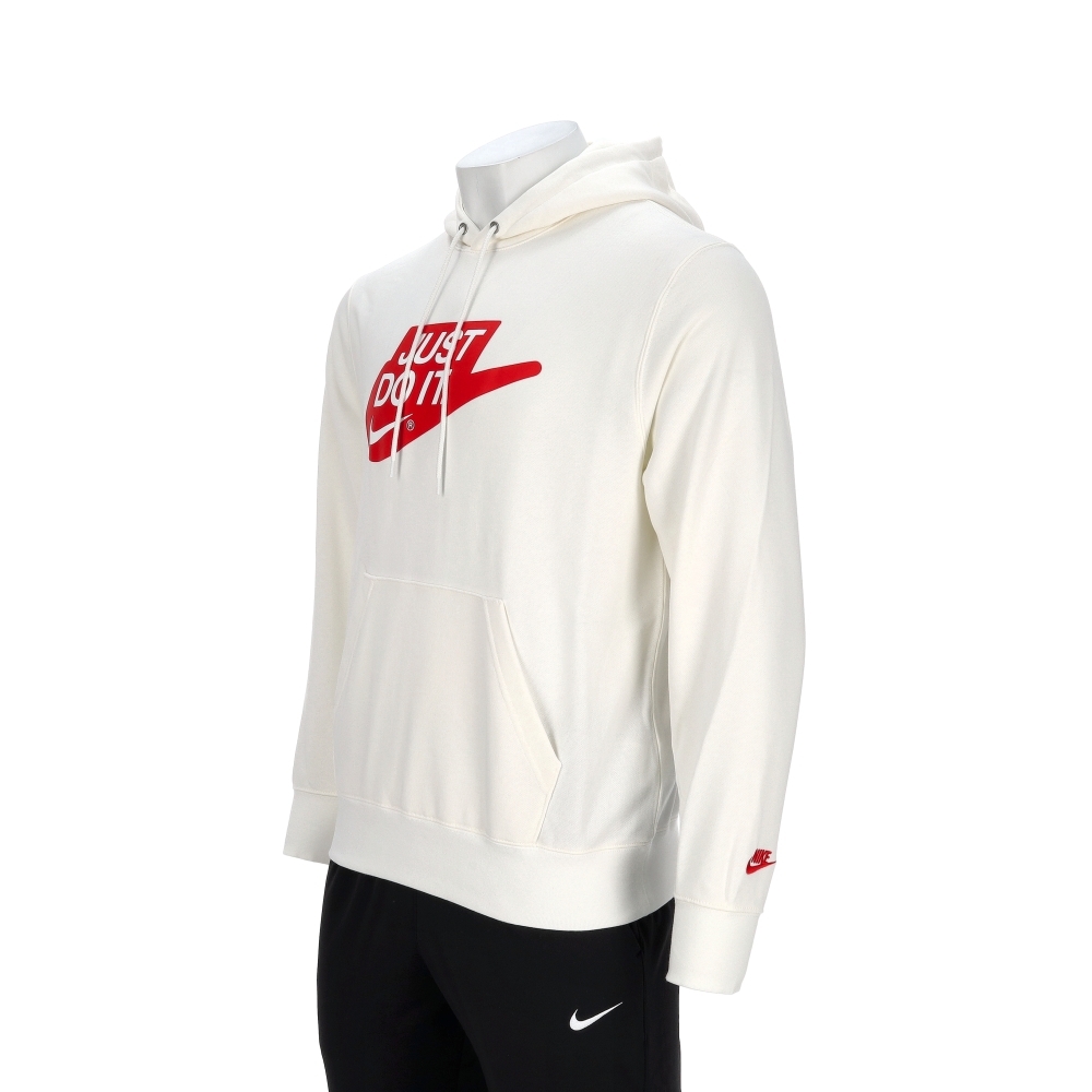 Nike Club Ft Hdy Jdi 男款 米白紅色 印花 連帽 帽T 長袖 IF0692-133