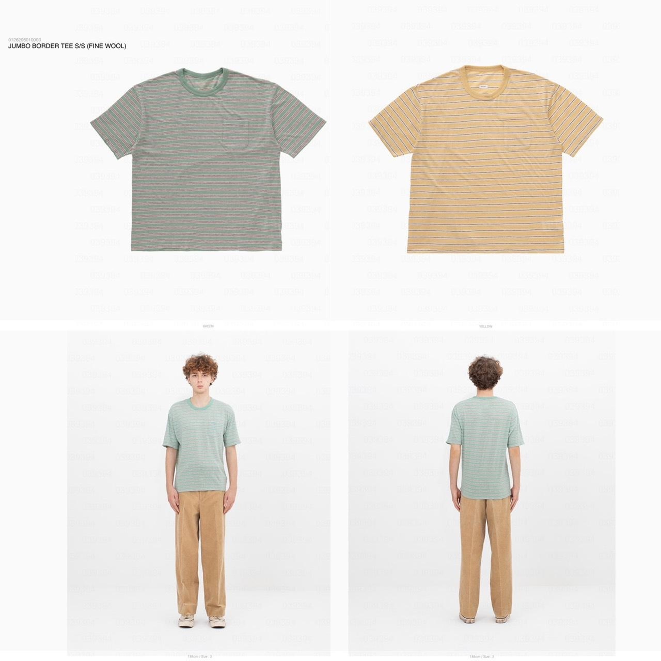 VISVIM 2026 A/W JUMBO BORDER TEE S/S (FINE WOOL) - PRE ORDER ITEM (預訂中)