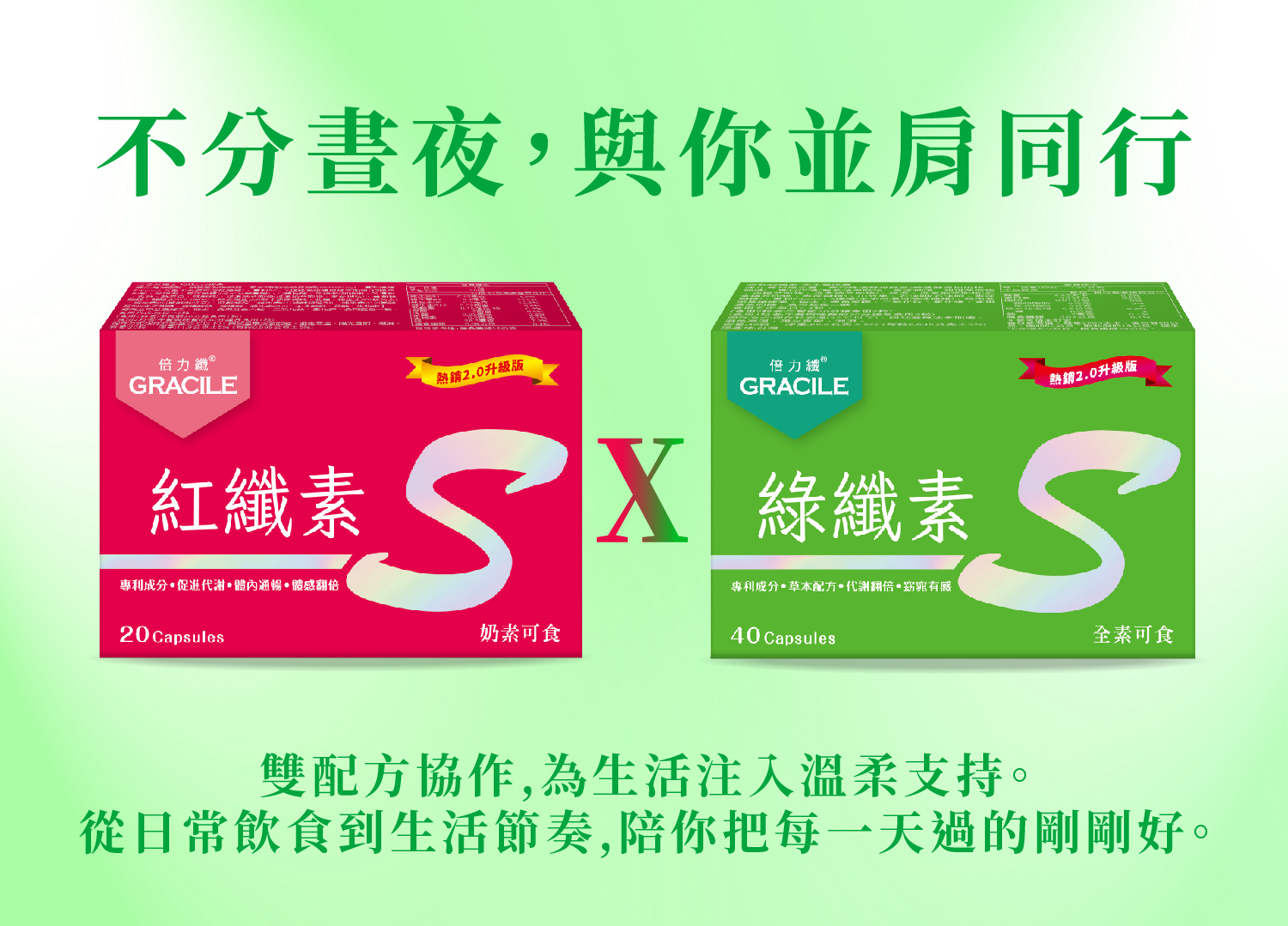 【台灣 倍力纖】紅纖素 + 綠纖素 【組合裝】