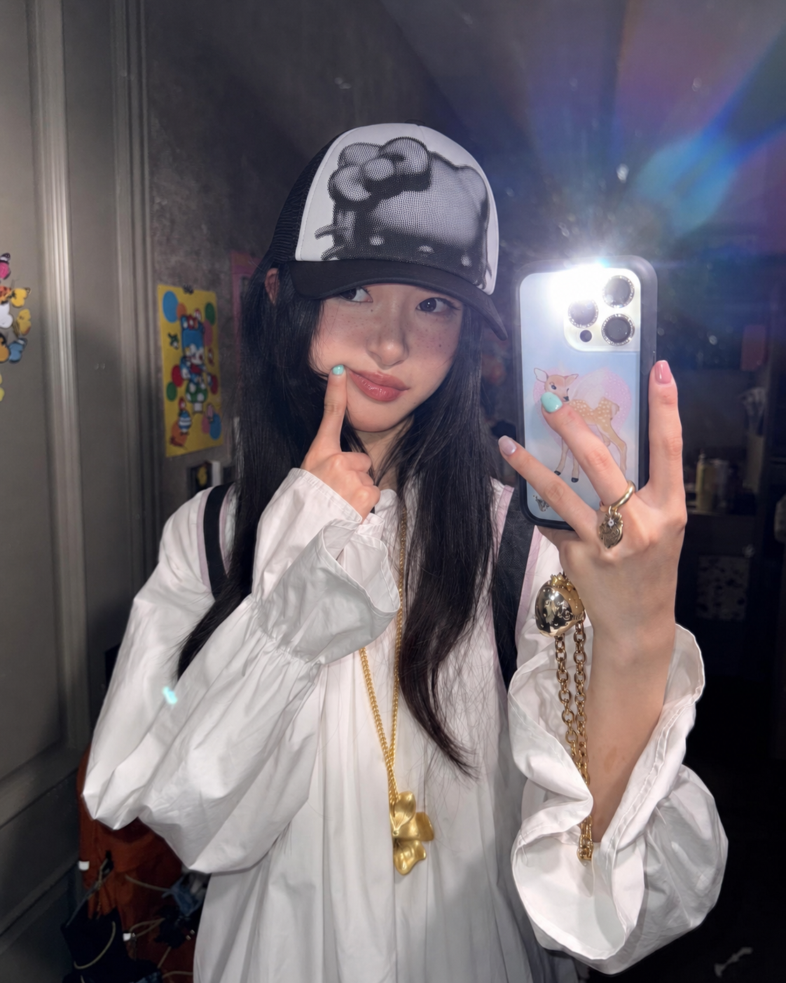 Hello Kitty Cap_Chrome 01/ Black 網帽