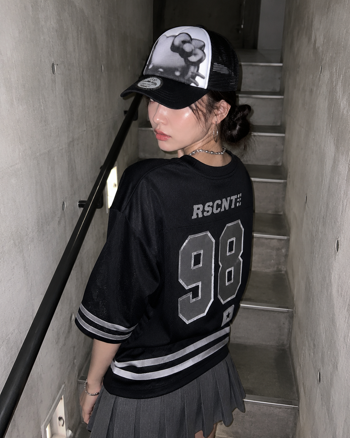 Hello Kitty Cap_Chrome 01/ Black 網帽