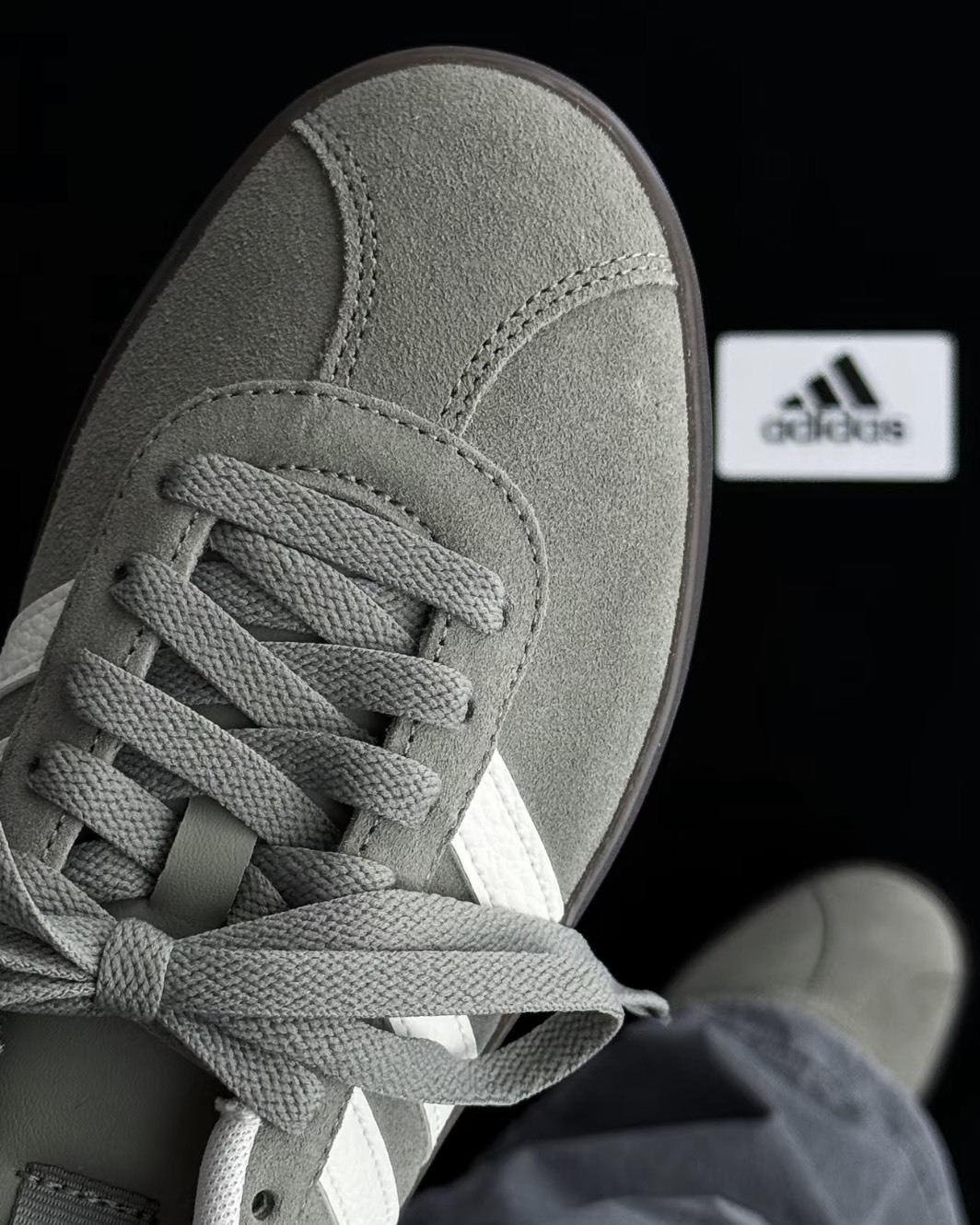 <這配色給到夯>Adidas Neo Vl Court 3.0 德訓鞋 深咖底 麂皮 霧感灰綠
