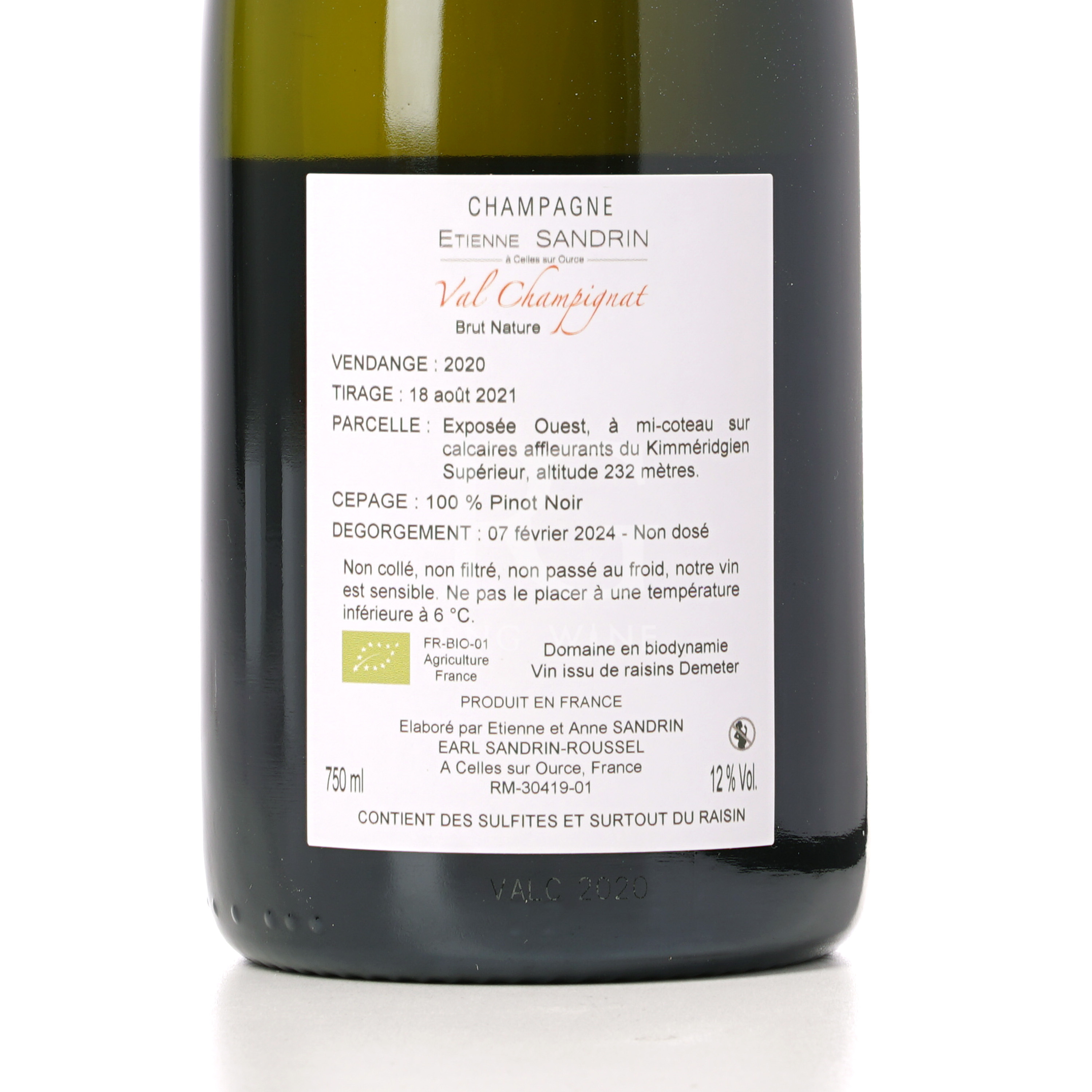 Etienne Sandrin Val Champignat Extra Brut 2020