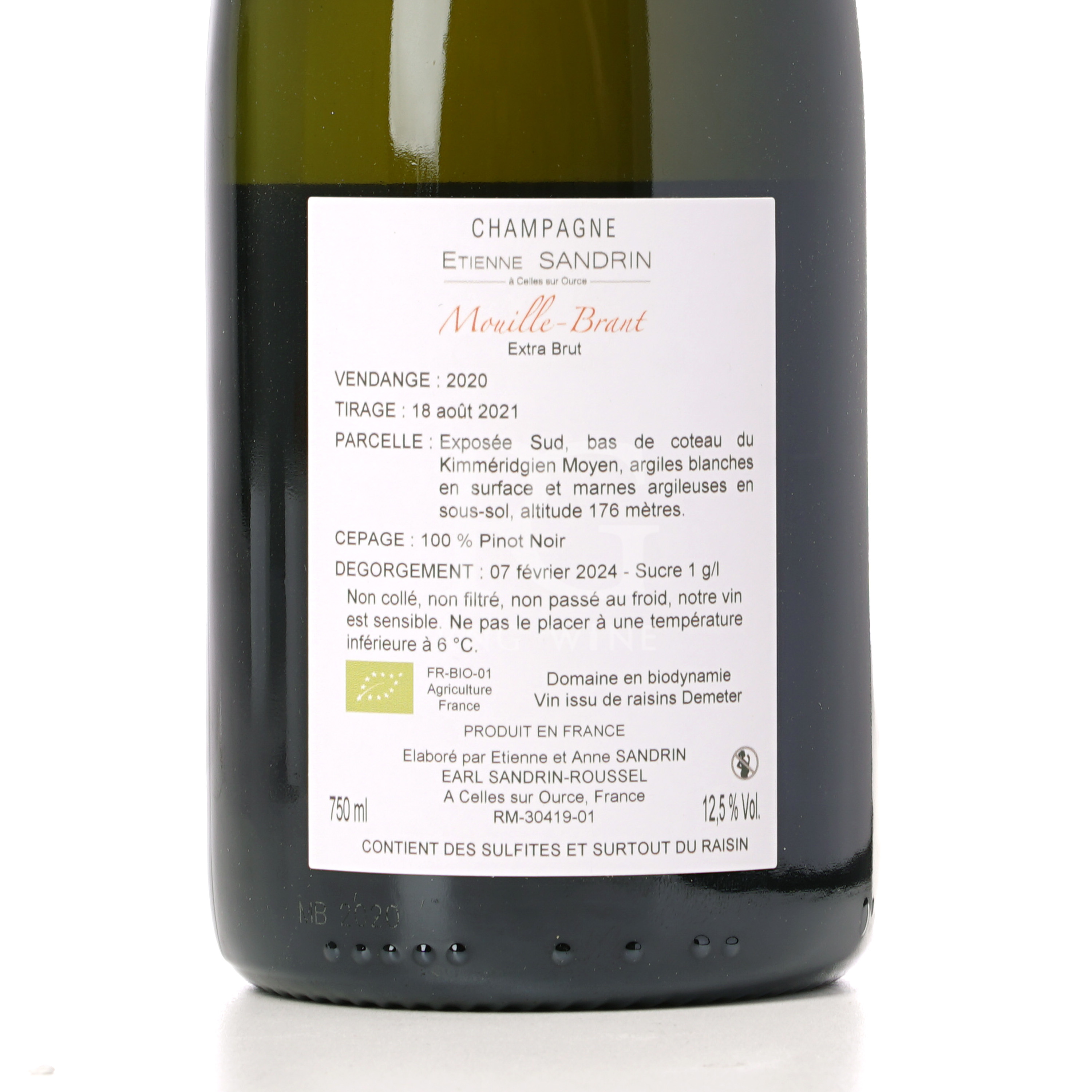 Etienne Sandrin Mouille-Brant Extra Brut 2020