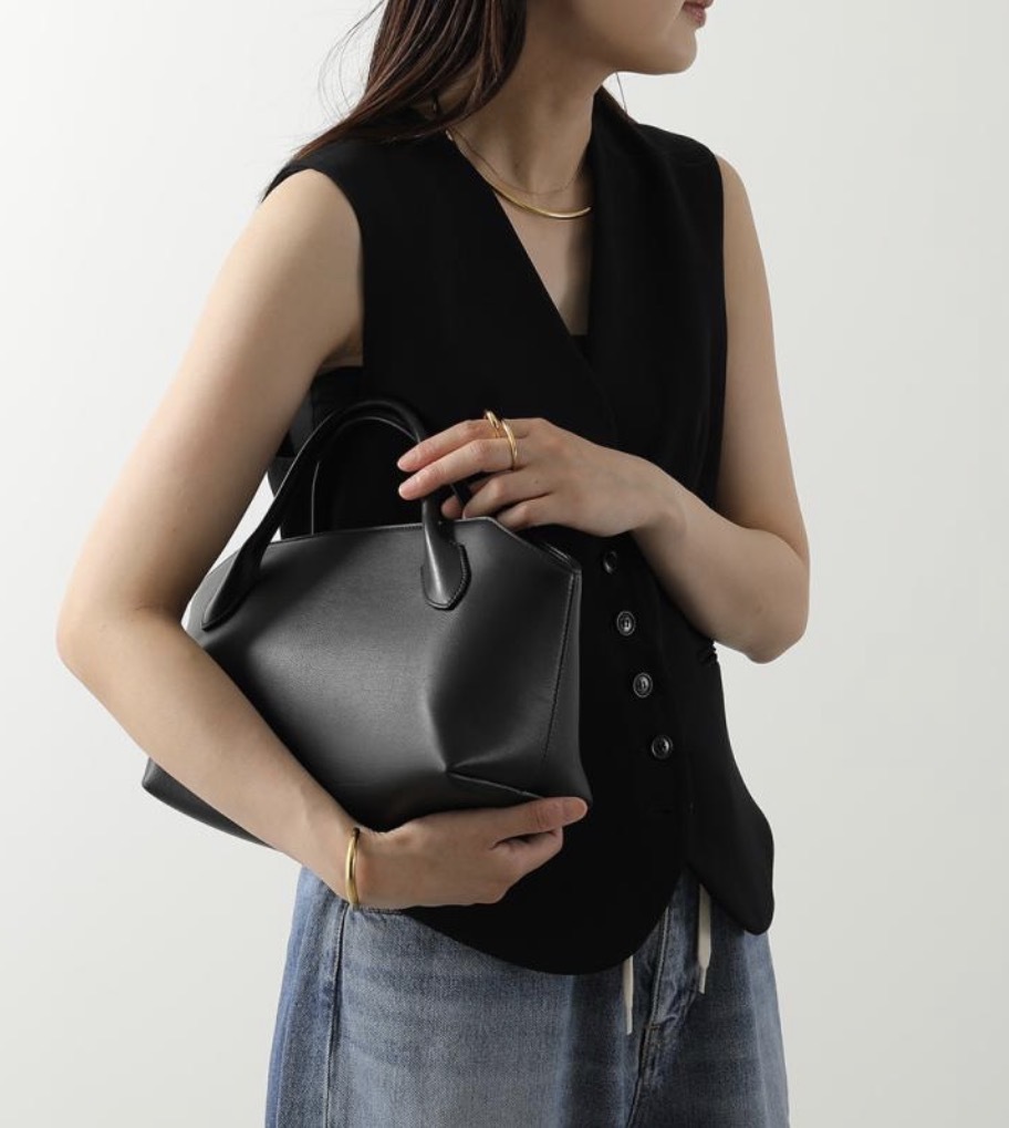 The Row bauletto Trunk Bag 黑色 小牛皮 手袋