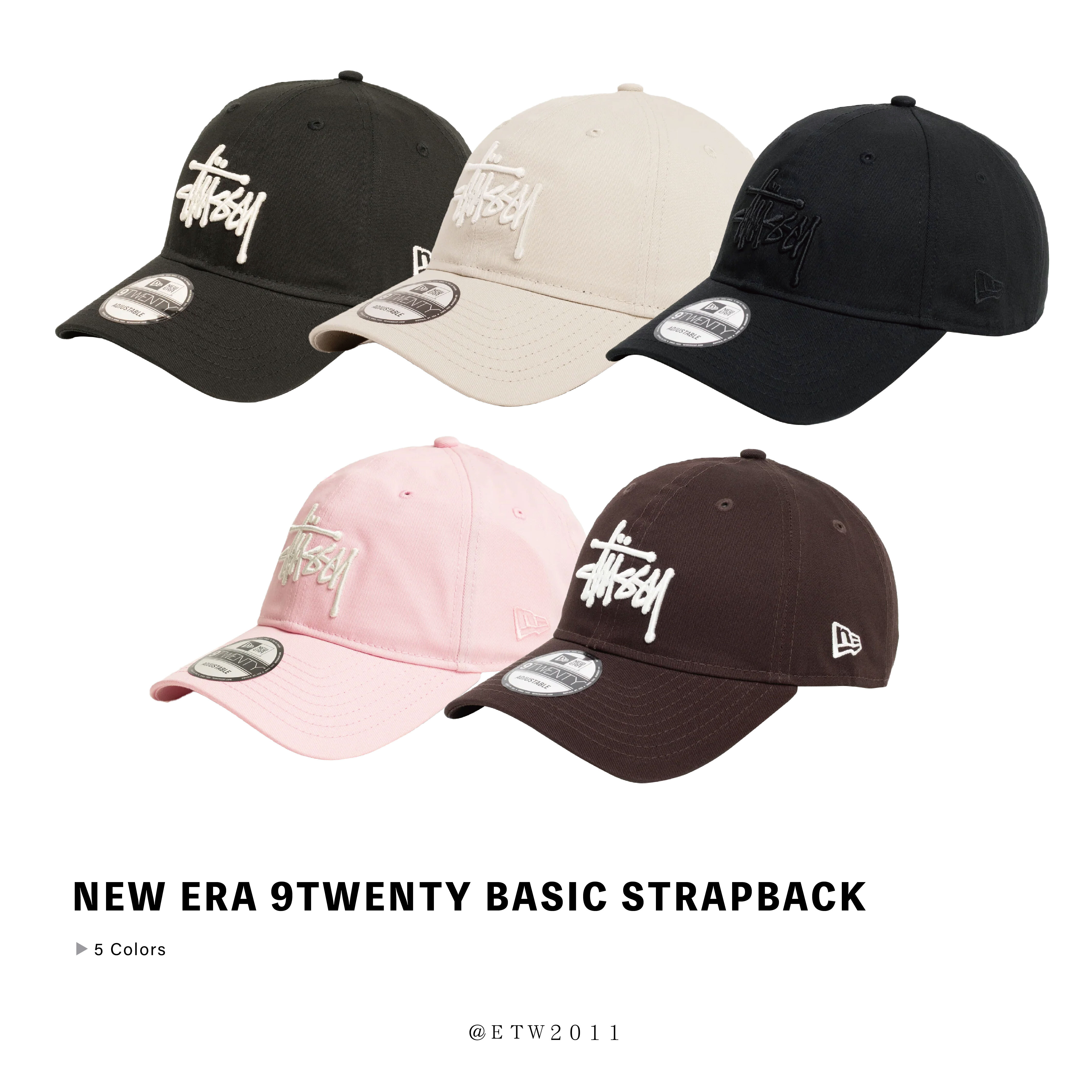 ☆ETW☆【EASY TO WEAR】STUSSY 25SS NEW ERA 9TWENTY BASIC STRAPBACK 刺繡 棒球帽 老帽