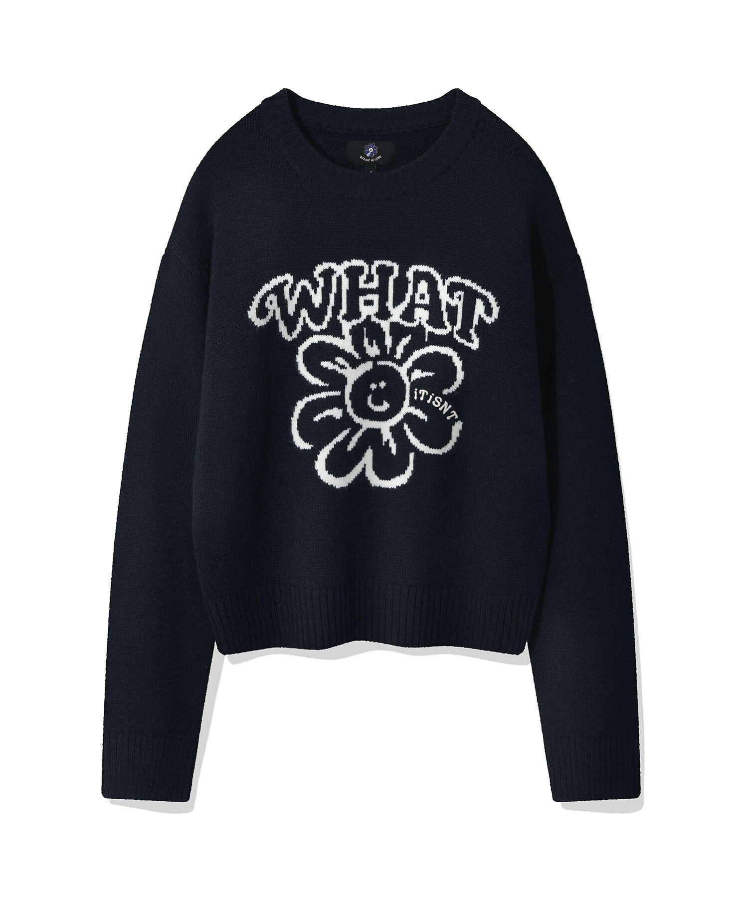 【30/8截單！限時優惠預訂】韓國 WHAT IT ISN'T WOMEN FLORY LOGO PULL-OVER（4色）