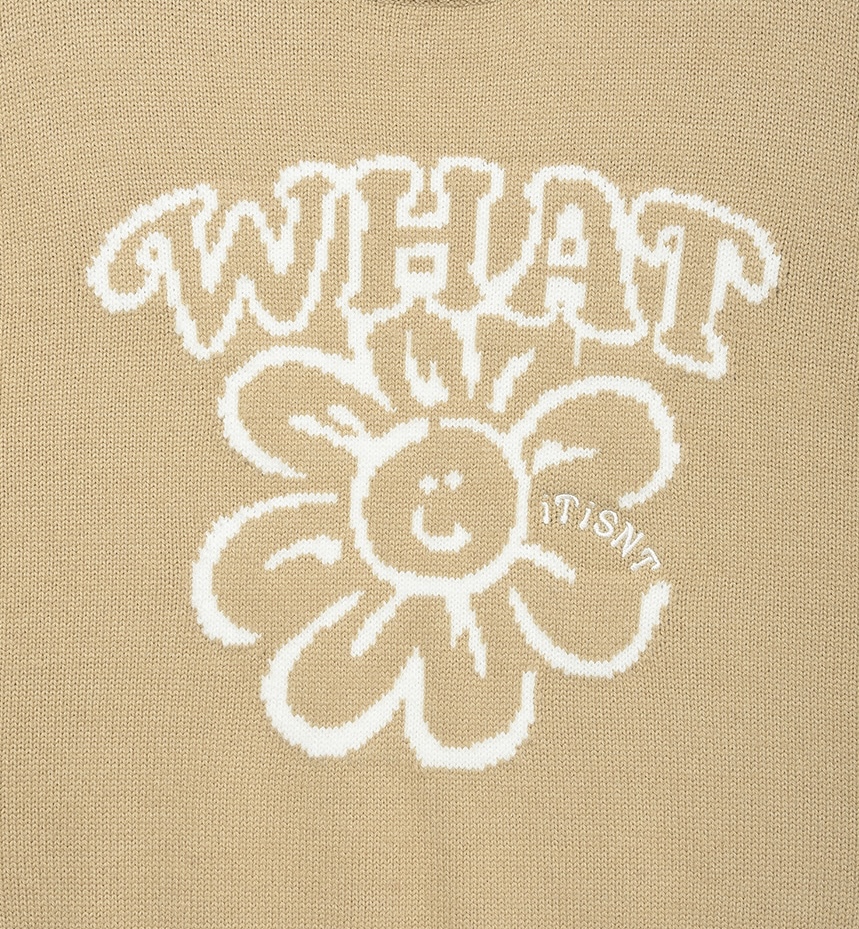 【隨時截單！限時優惠預訂】韓國 WHAT IT ISN'T WOMEN FLORY LOGO PULL-OVER（4色）