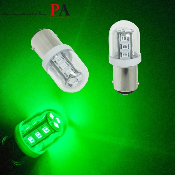 【PA LED】船用 9-32V BA15D/1142 15晶 2835 SMD LED 綠光指示燈