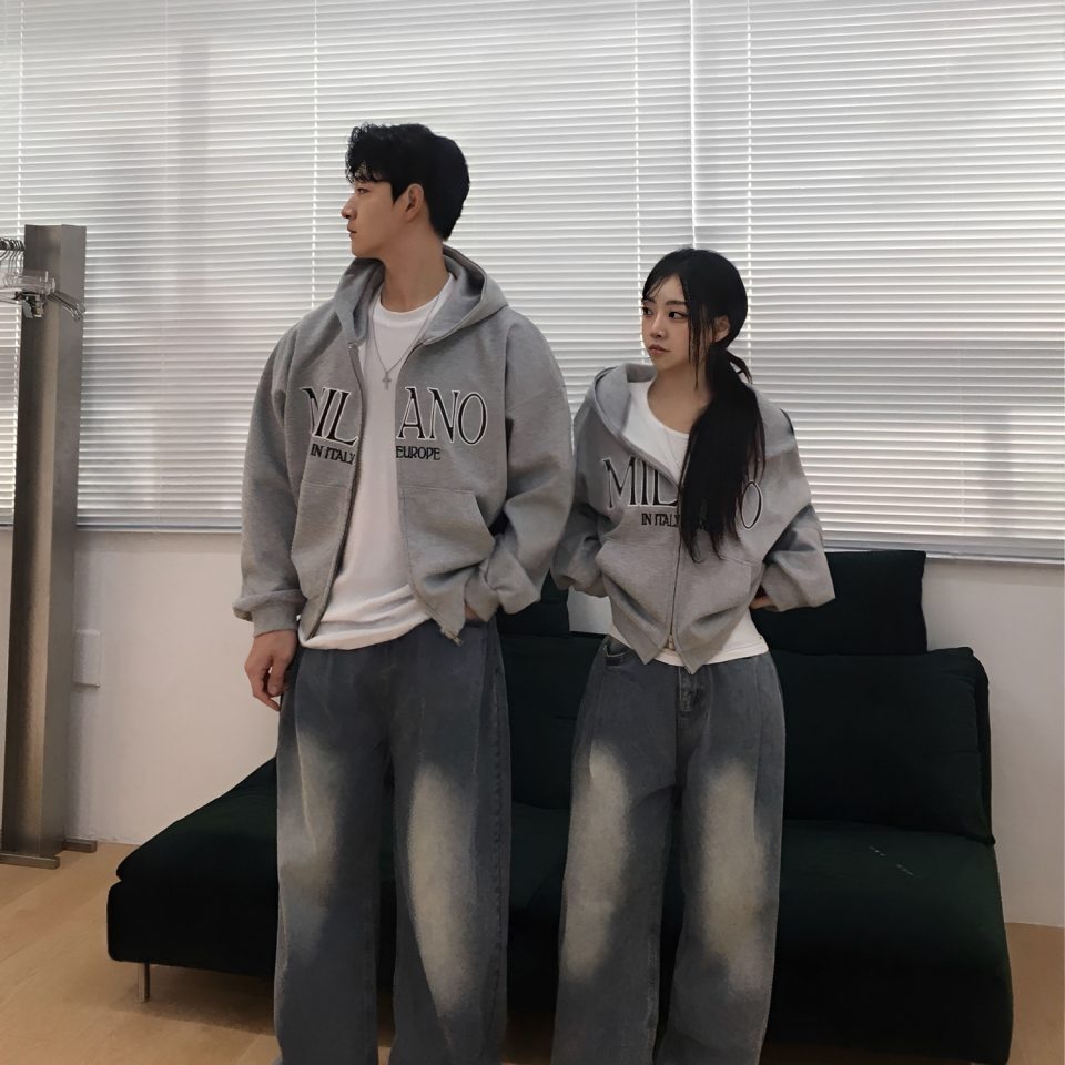 韓系情侶連帽外套｜MINALO 男款女款短版對版外套