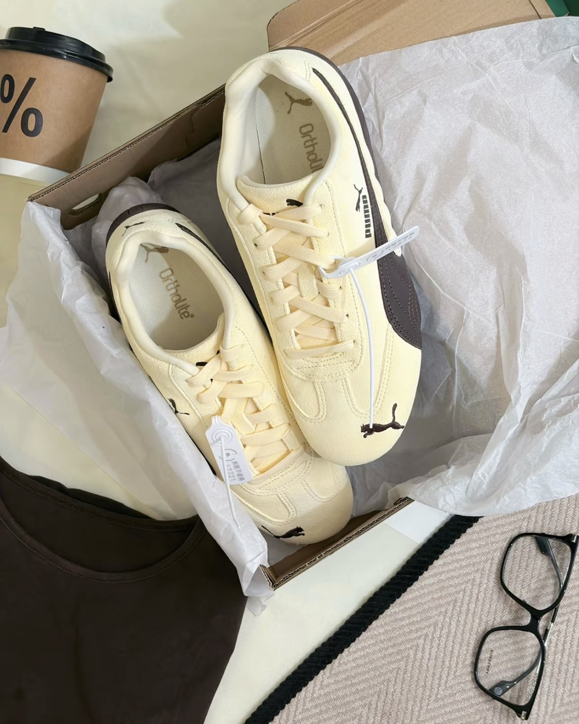 <韓國限定色>Puma Speedcat 麂皮 賽車鞋 奶油巧克力
