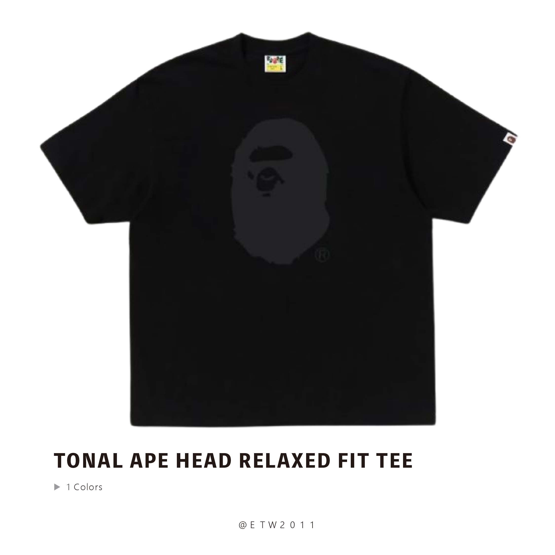 ☆ETW☆【EASY TO WEAR】BAPE TONAL APE HEAD RELAXED FIT TEE 猿人 寬版 短T 春夏