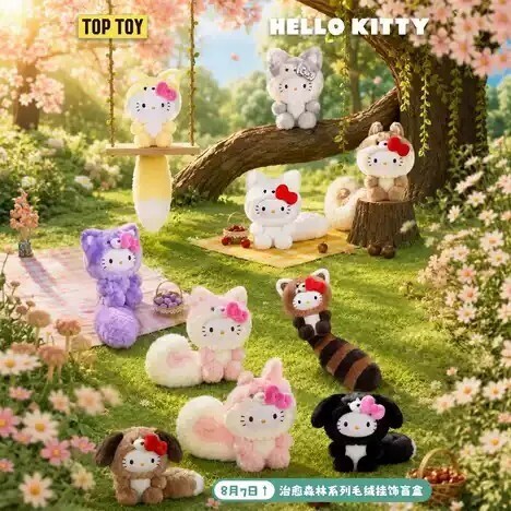 盲盒-Hello Kitty治癒森林系列毛絨掛件