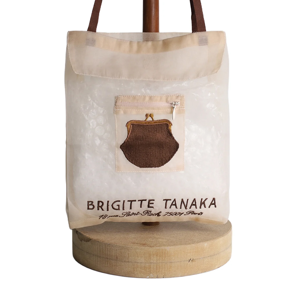 Brigitte Tanaka 復古零錢包刺繡烏干紗提袋