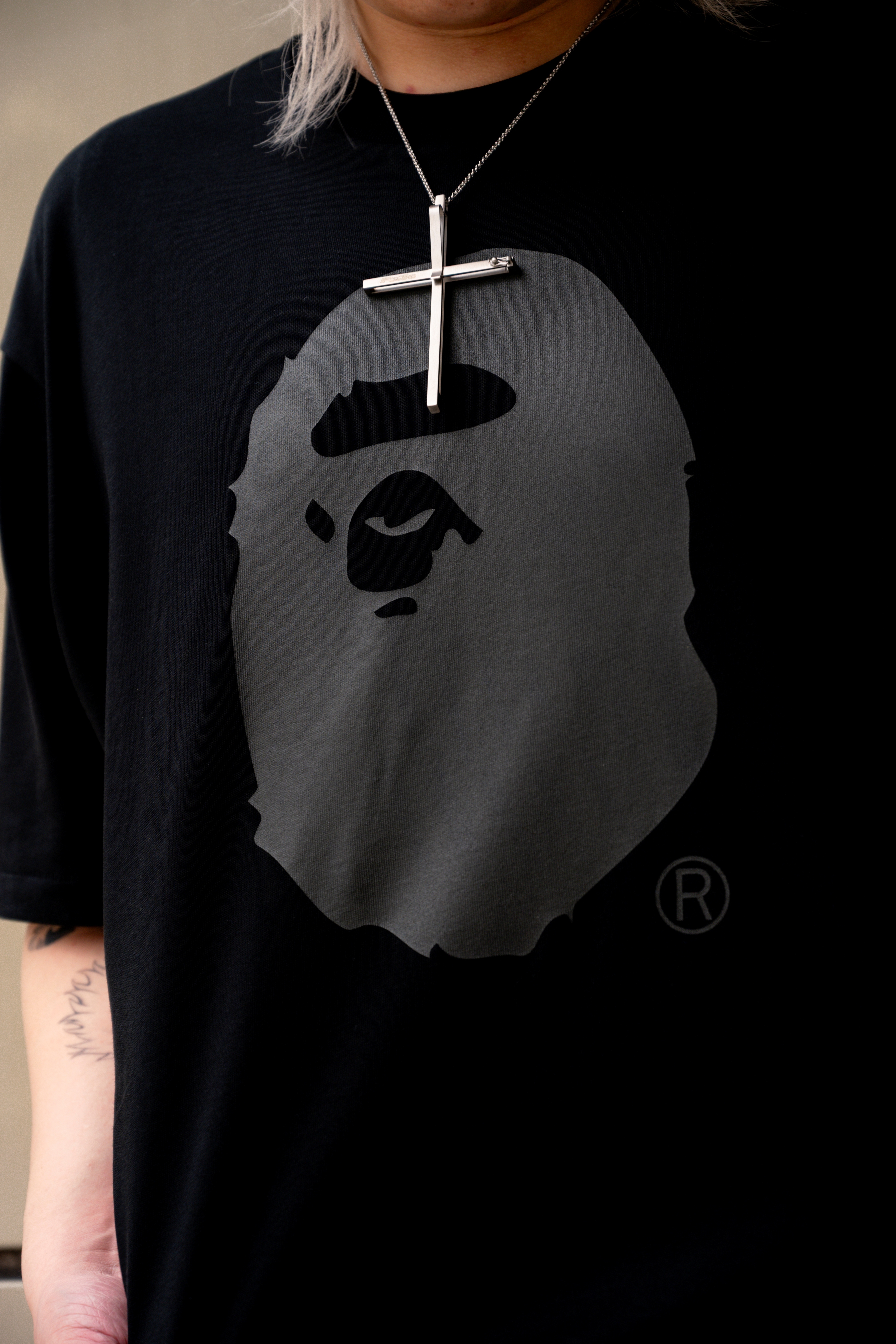 ☆ETW☆【EASY TO WEAR】BAPE TONAL APE HEAD RELAXED FIT TEE 猿人 寬版 短T 春夏
