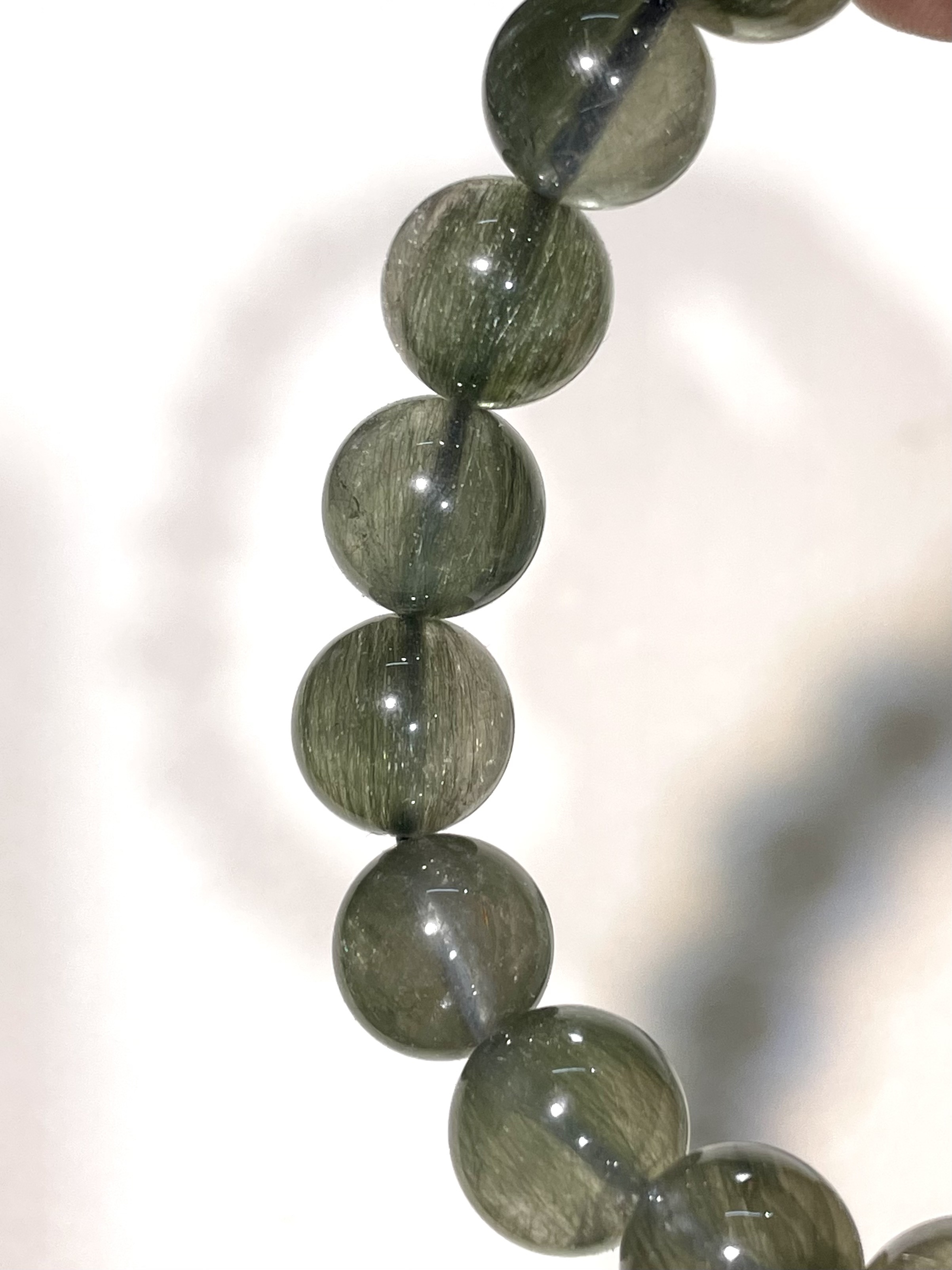 (現貨)綠髮晶手鏈 11.4.mm (4221)