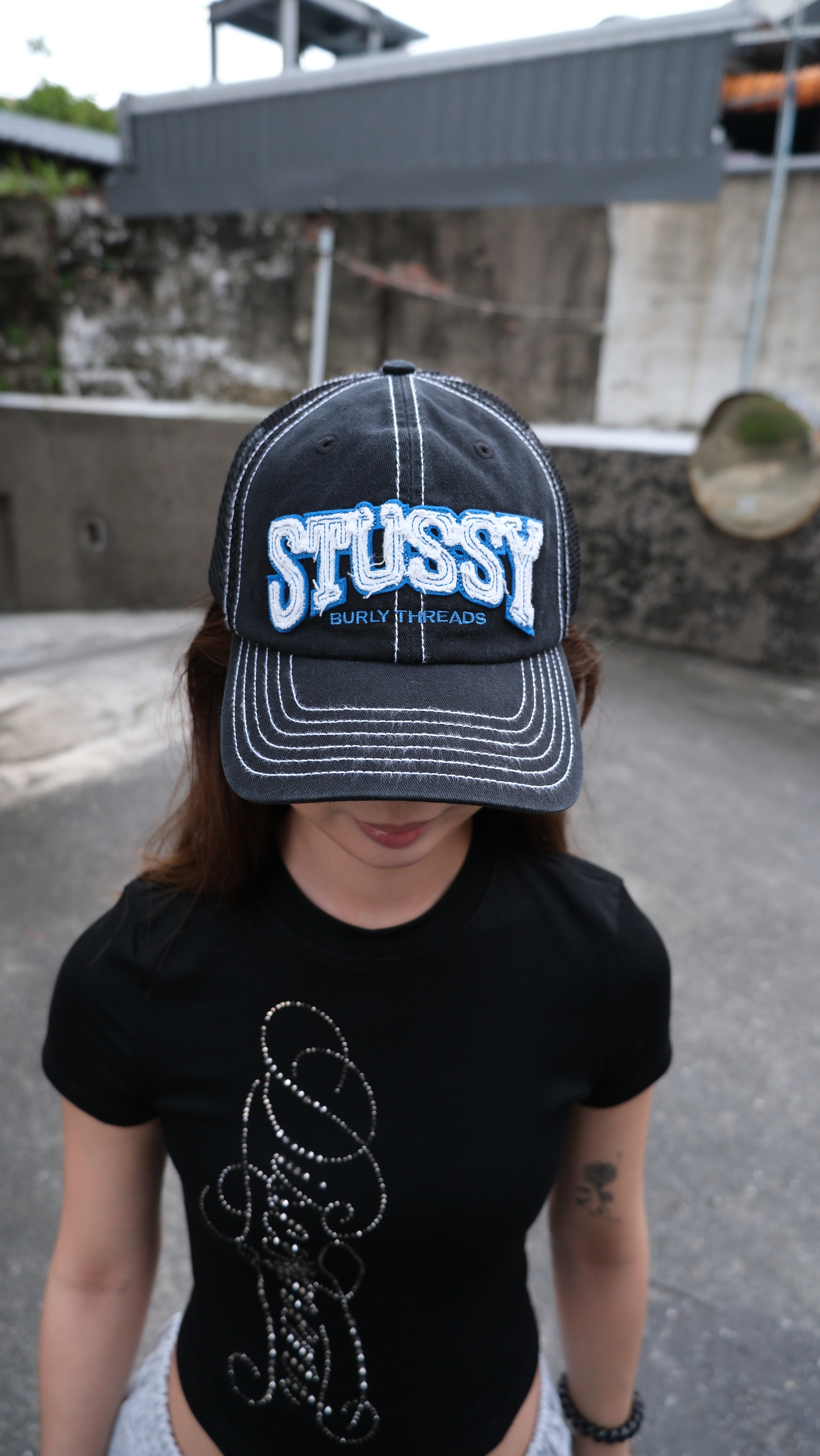 Stussy Burly Threads Trucker 卡車帽 帽子 黑色 1311200