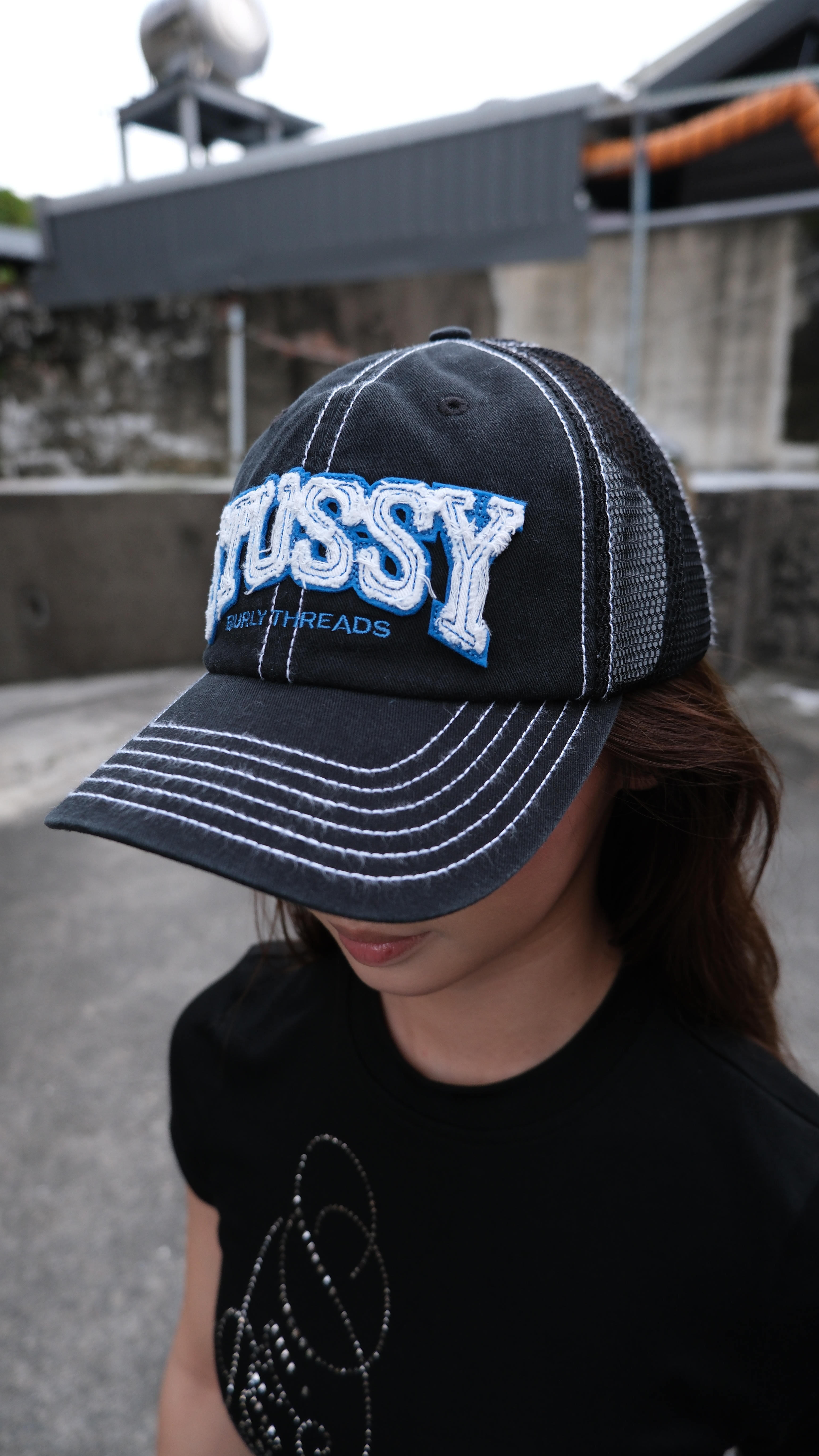 Stussy Burly Threads Trucker 卡車帽 帽子 黑色 1311200