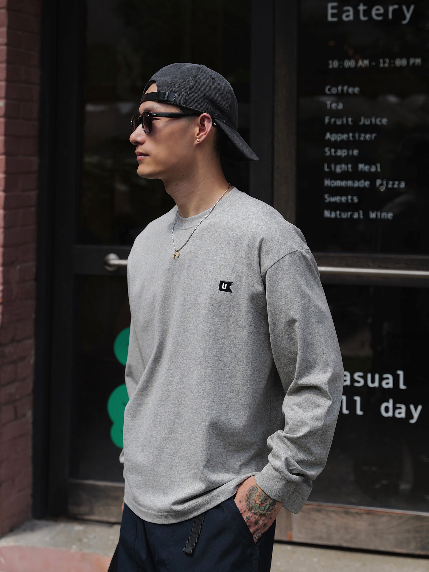 Unbent 26 A/W 基礎刺繡旗幟logo薄長袖