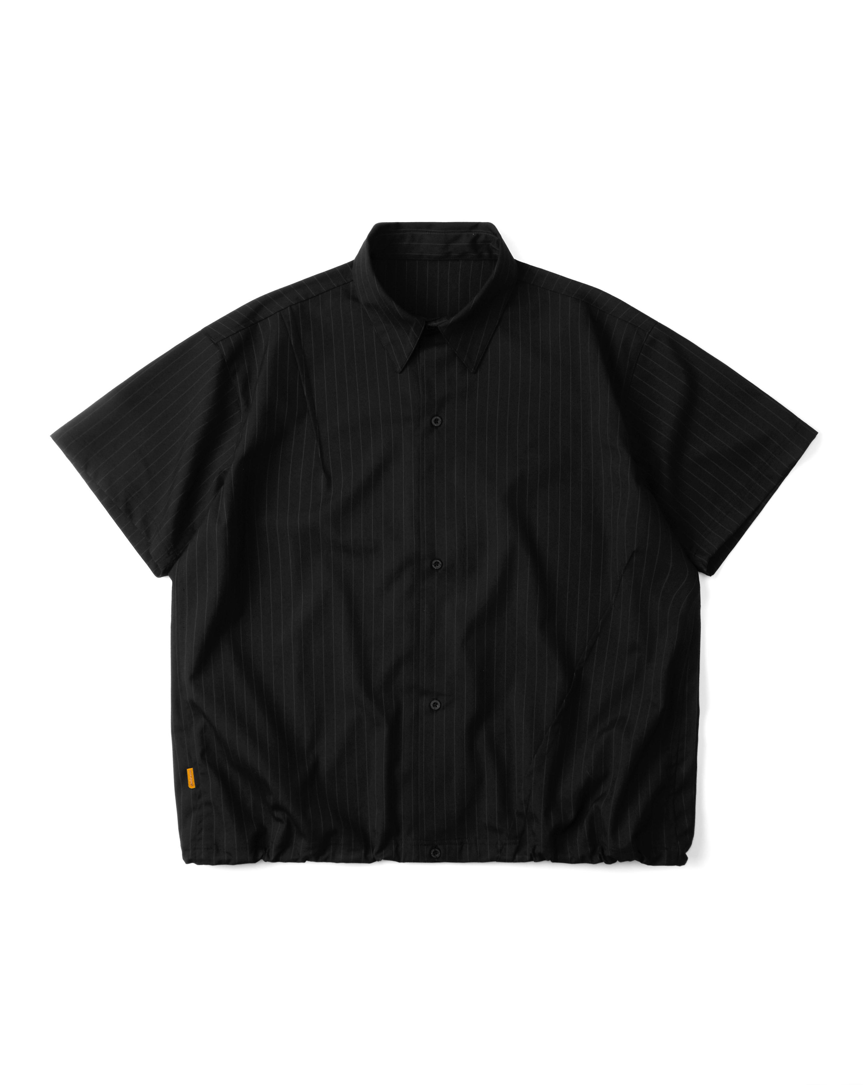 GOOPiMADE MN-S1 01:27 條紋短袖襯衫 - Black