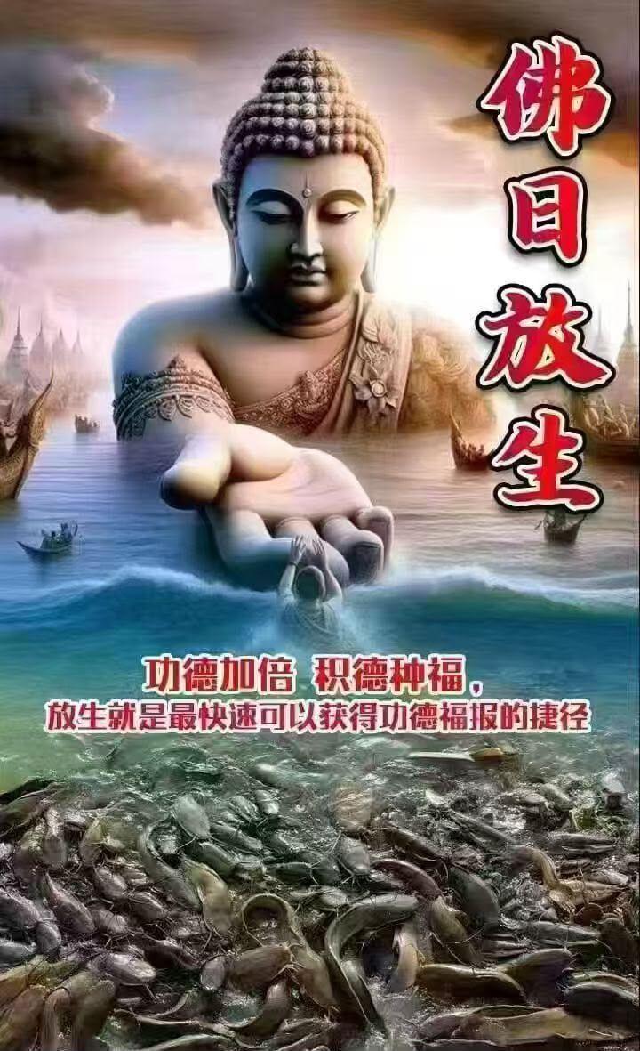 瓦‍⁡‍帕恩寺廟佛日放生魚功德