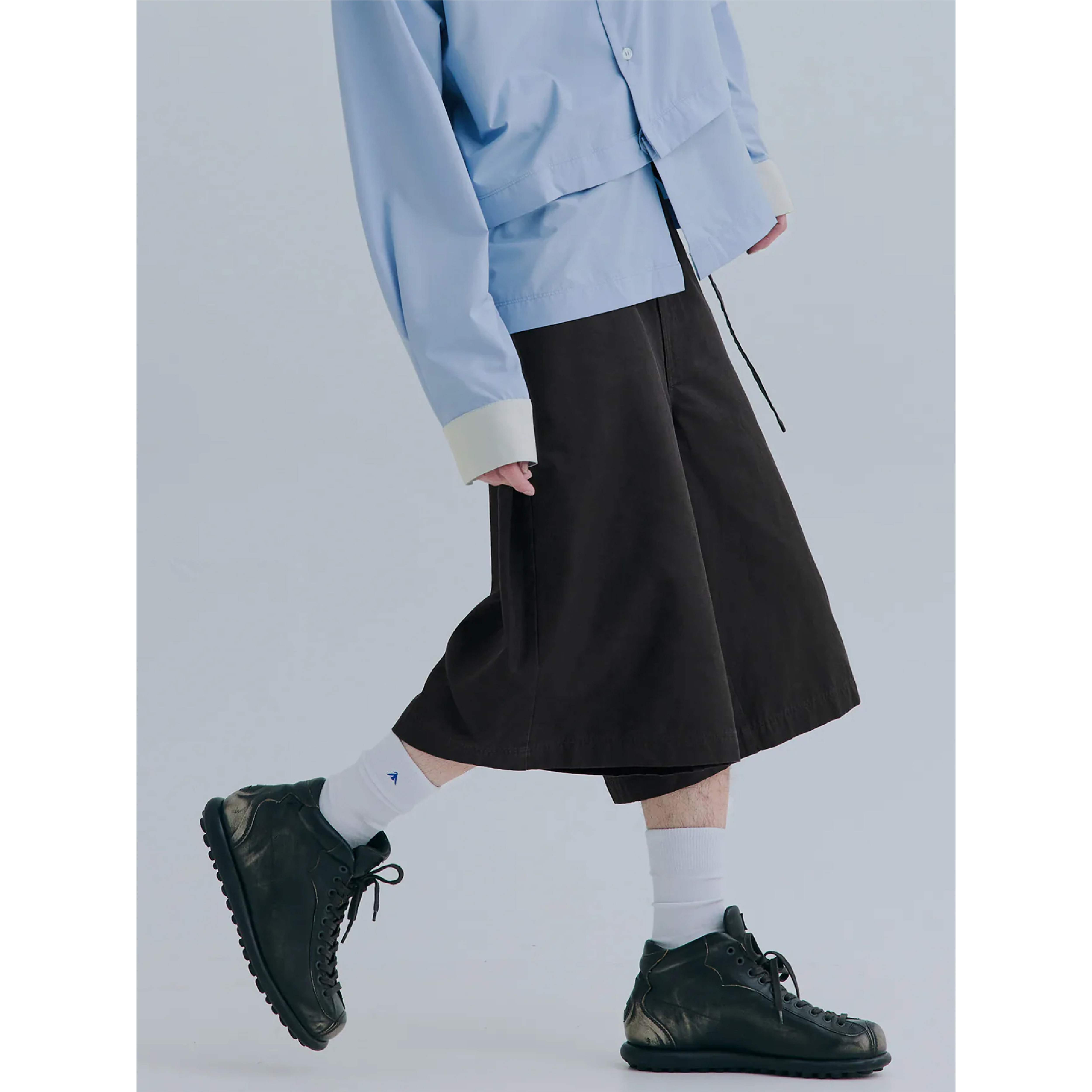 MELSIGN Cropped Drapey Baggy Pants