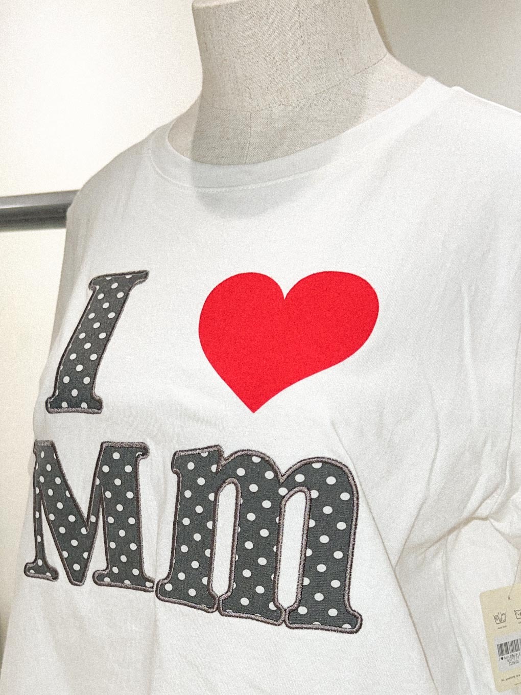 【現貨】I ❤ Mm波點字上衣