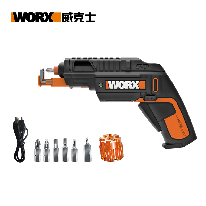 威克士｜WX255.4 4V左輪式槍型可換頭起子機