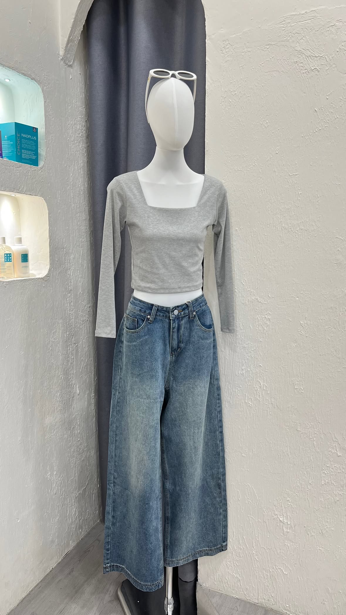 Denim Long Culotte