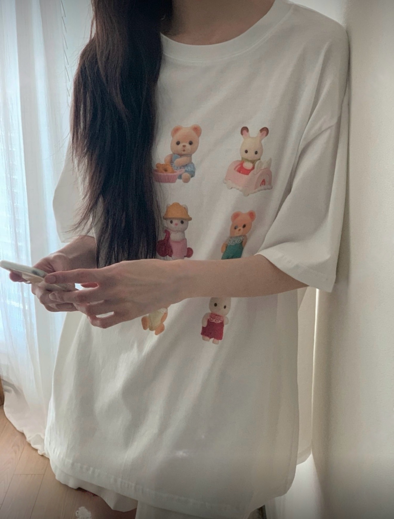 （10週年限定⚡︎ 1＋1＝$199）T1672｜かわいい𐔌՞. .՞𐦯ᨳଓ 小小9粒森林家族寬鬆TEE୭ ᵎᵎ 🧁