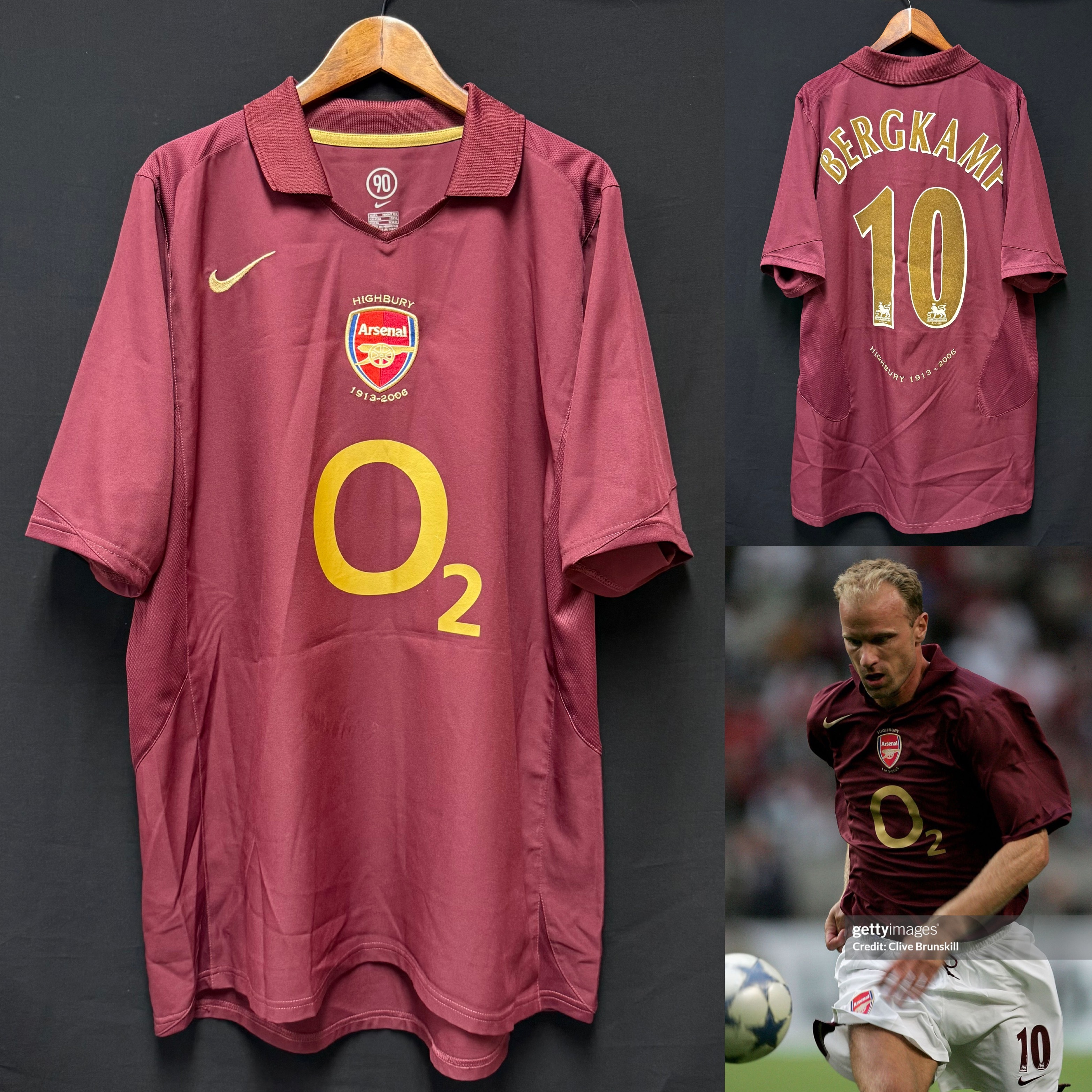 Arsenal 2005-2006 Nike Highbury Home Shirt #10 BERGKAMP