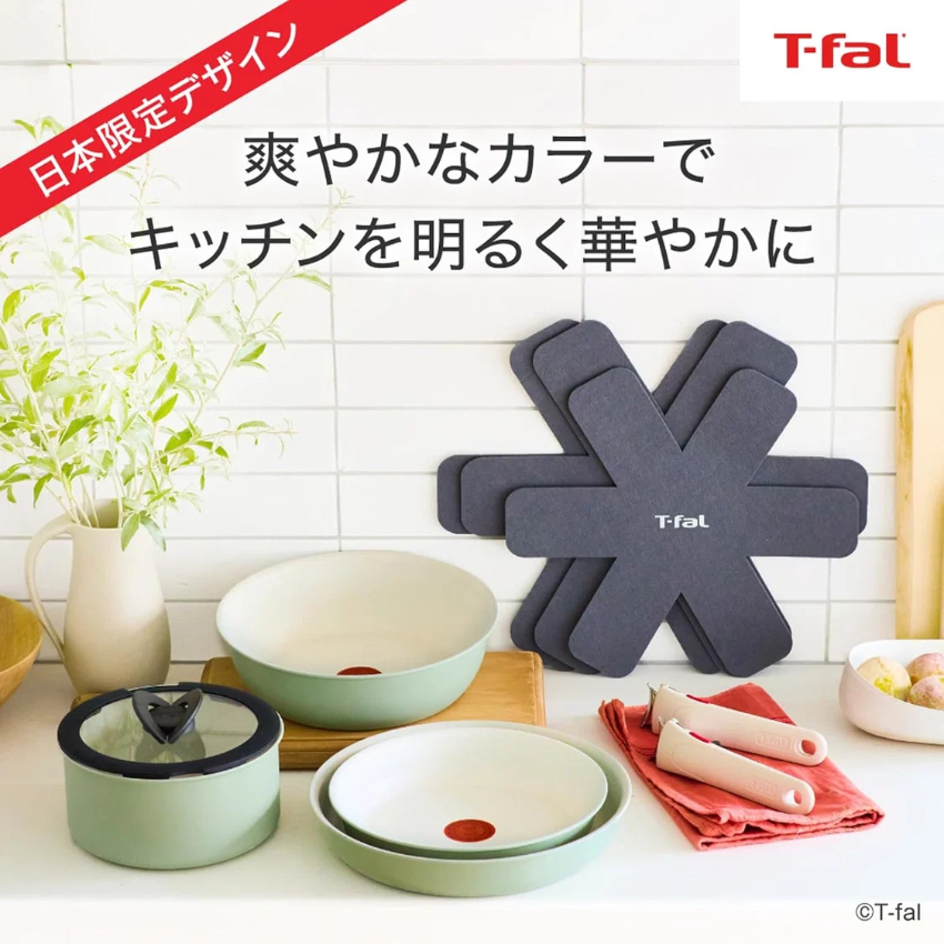 包郵優惠 日本限定色 Tefal 可拆式手柄鍋具廚具套裝10件裝 #2608-1