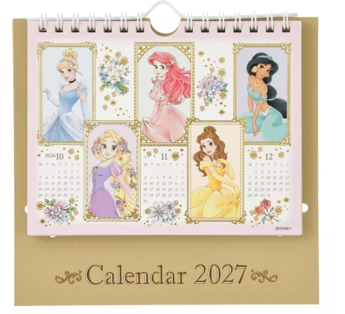 🇯🇵 2027迪士尼公主桌曆🧜🏻‍♀️🍎✨