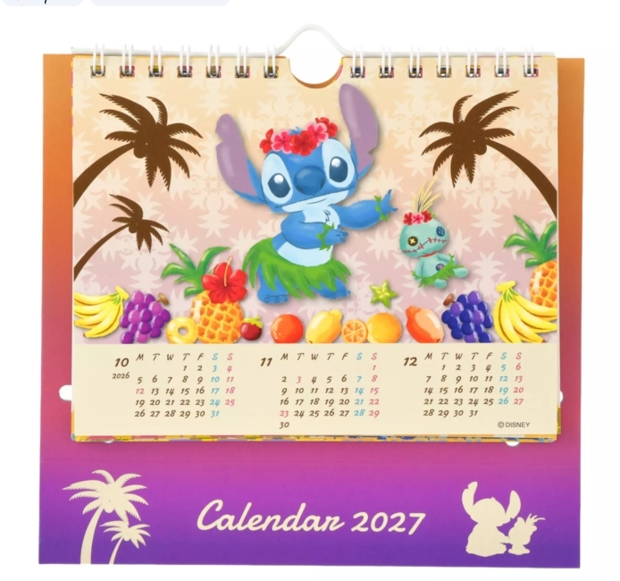 🇯🇵2027史迪奇桌曆🍍☀️